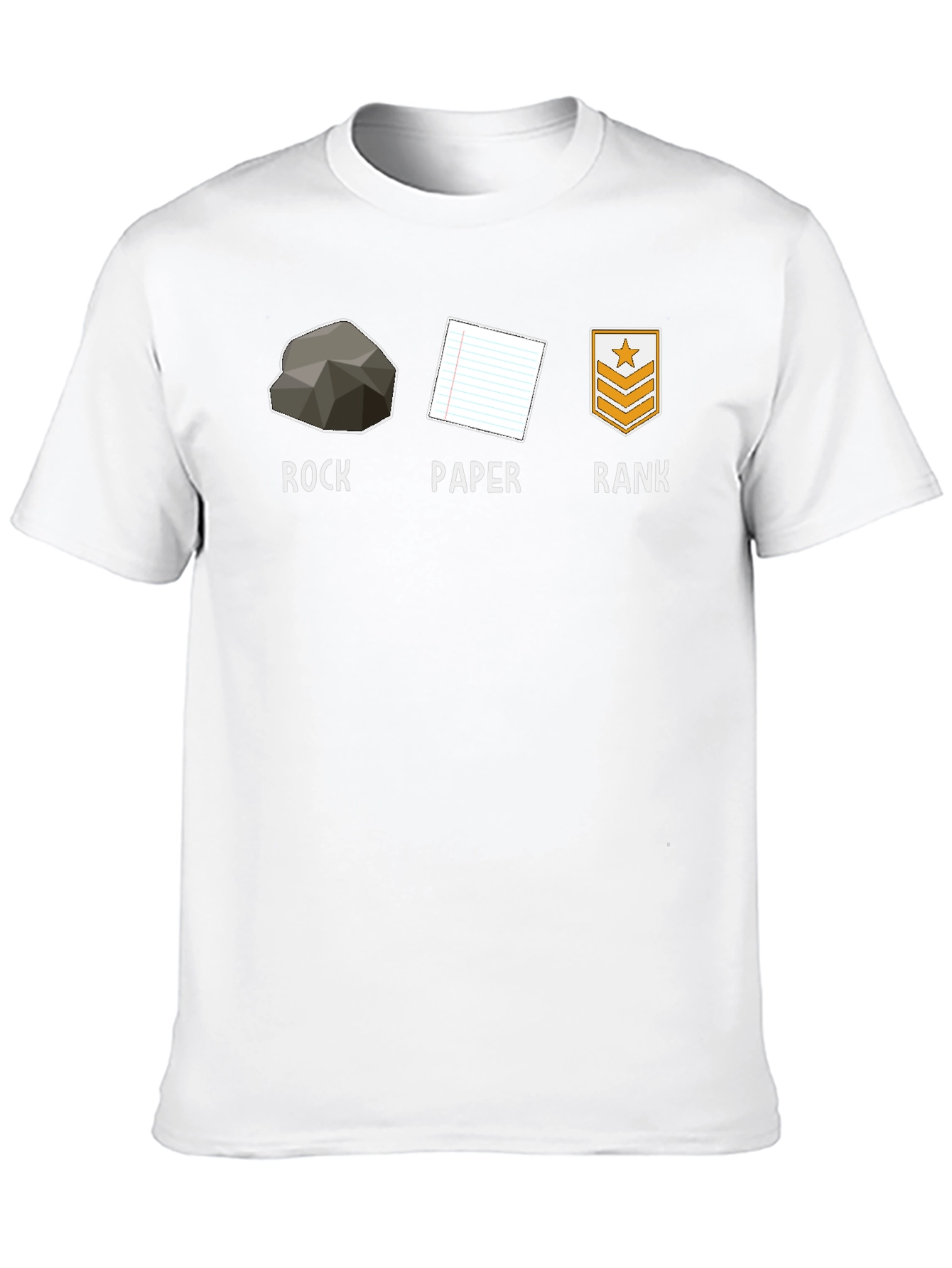 Rock Paper Rank Funny T-Shirt