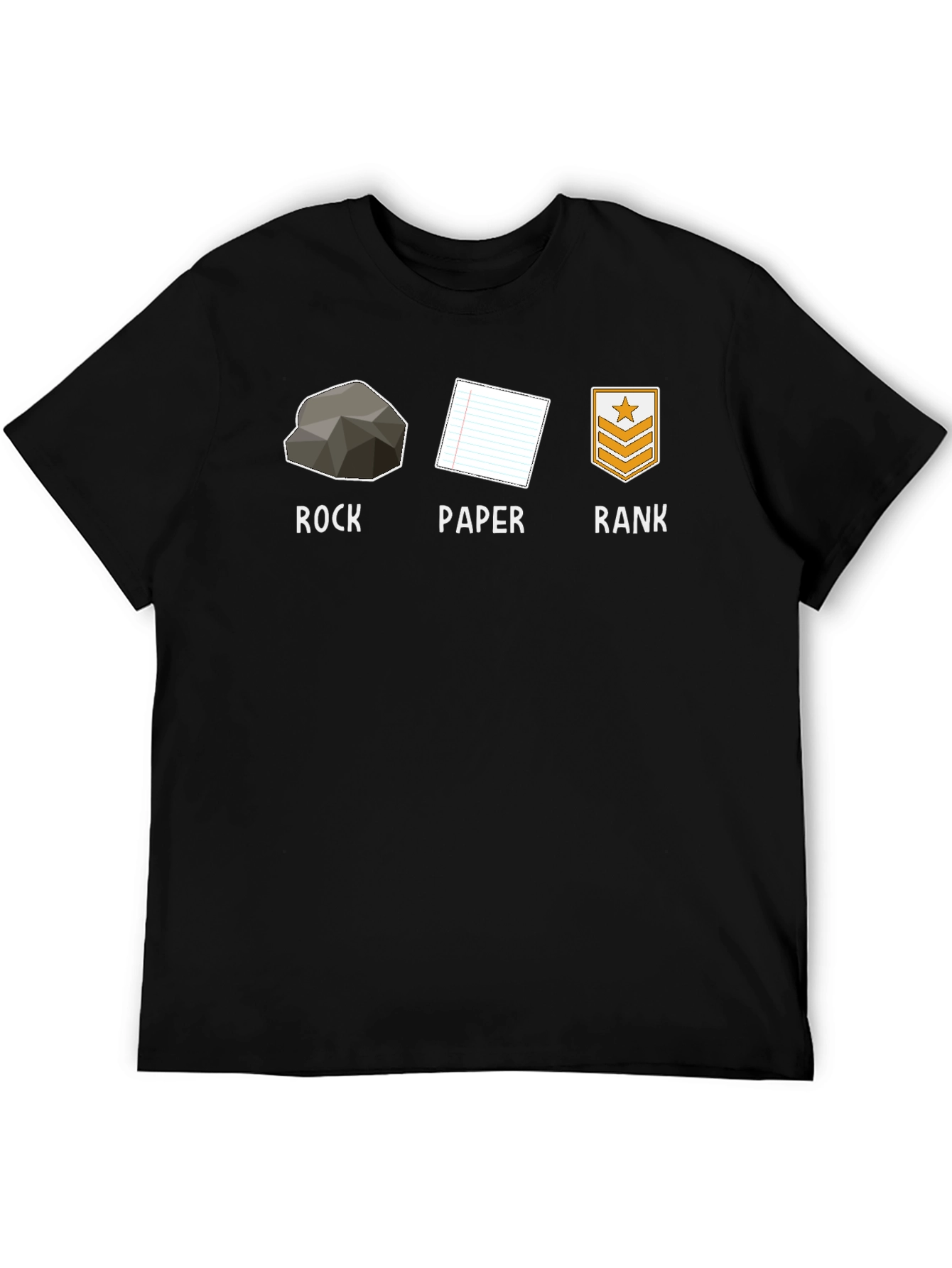 Rock Paper Rank Funny T-Shirt