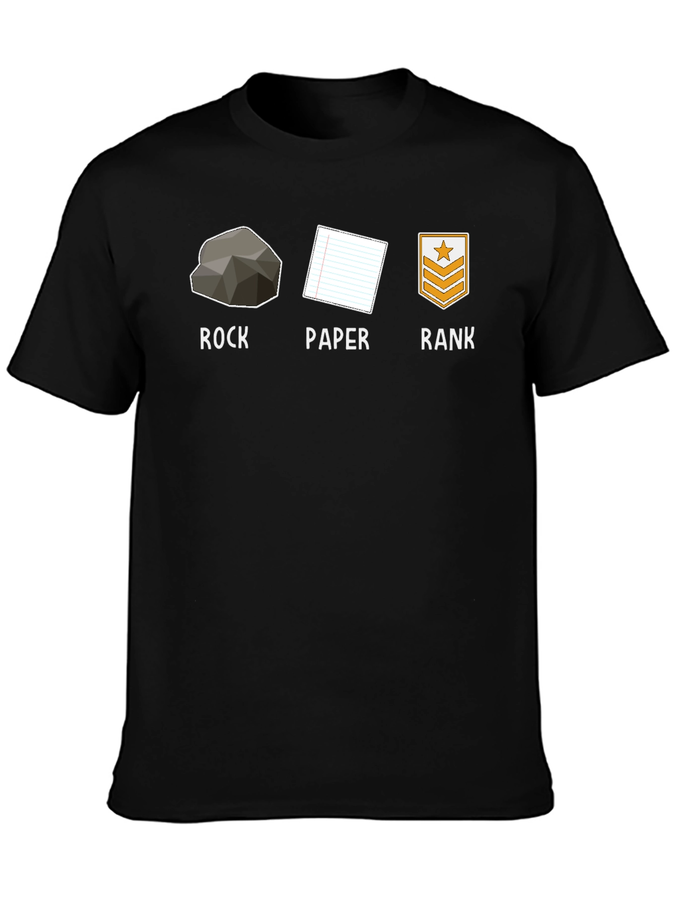 Rock Paper Rank Funny T-Shirt
