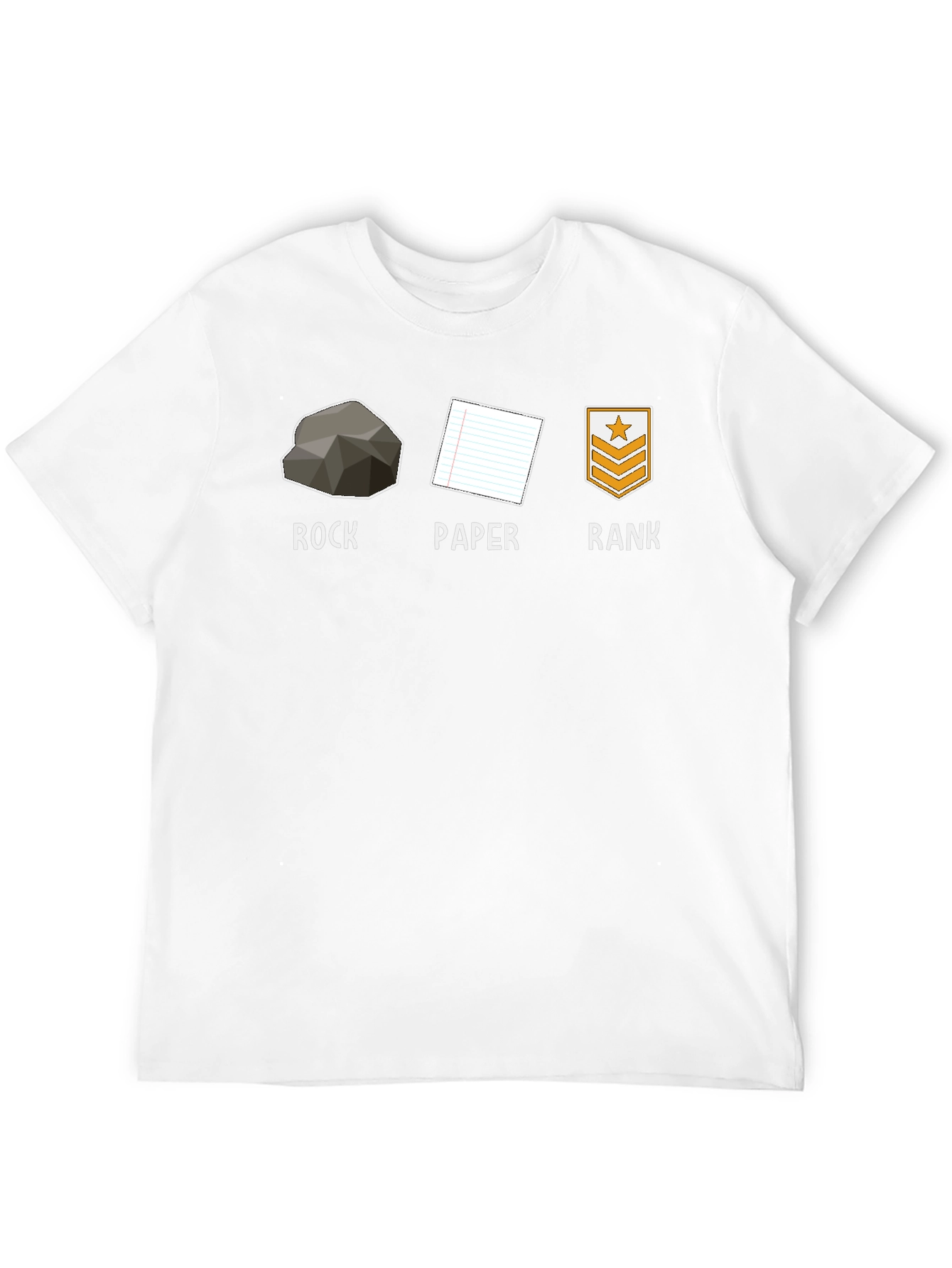 Rock Paper Rank Funny T-Shirt
