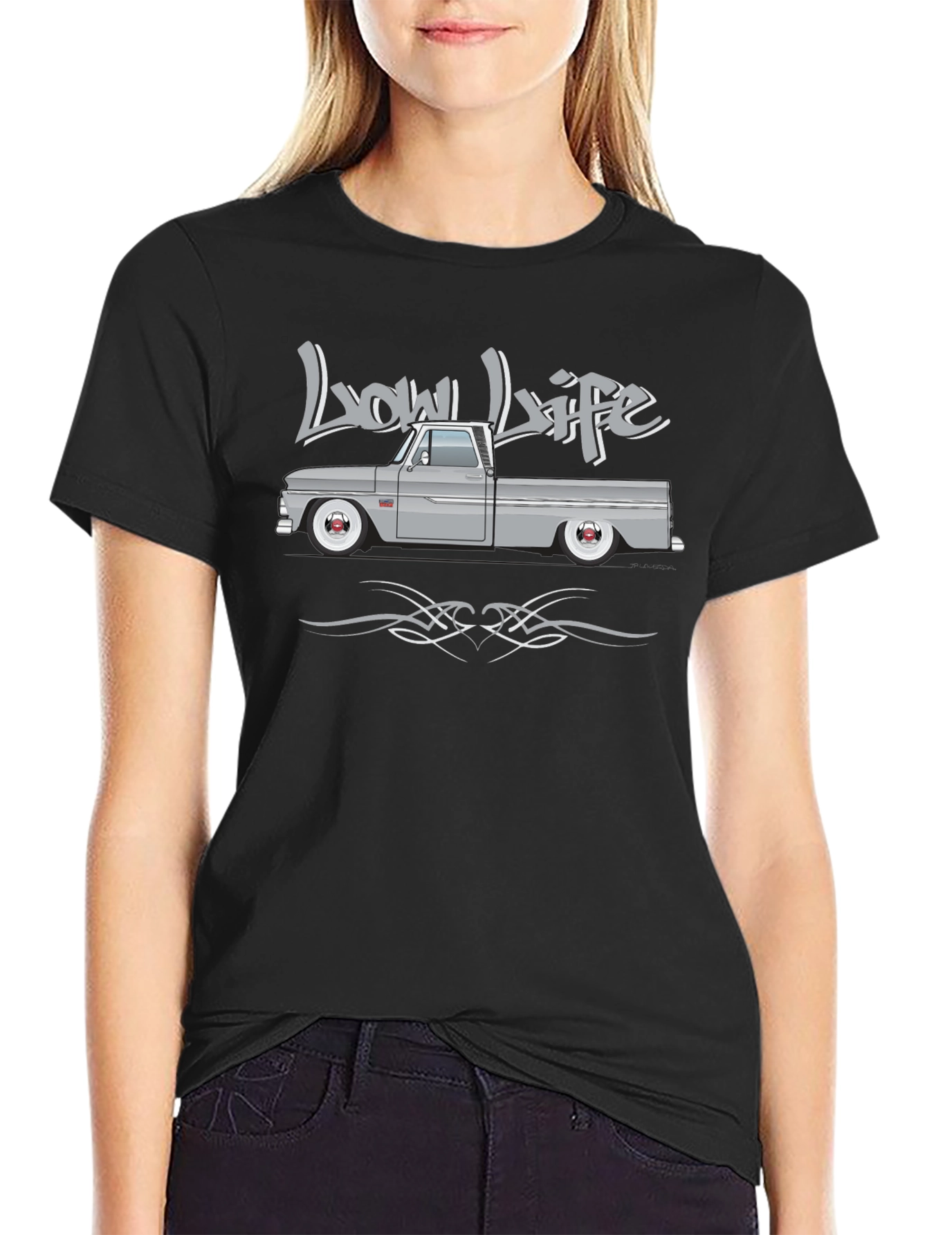 Low Life Truck Graphic T-Shirt - Black