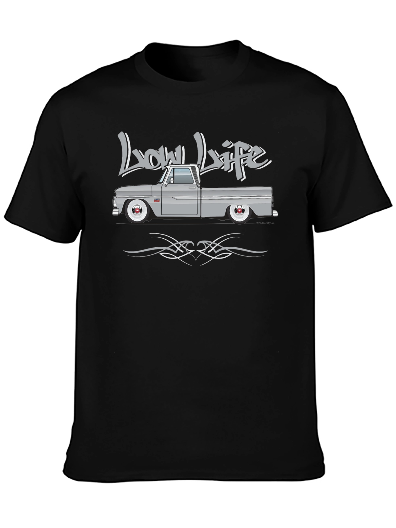 Low Life Truck Graphic T-Shirt - Black
