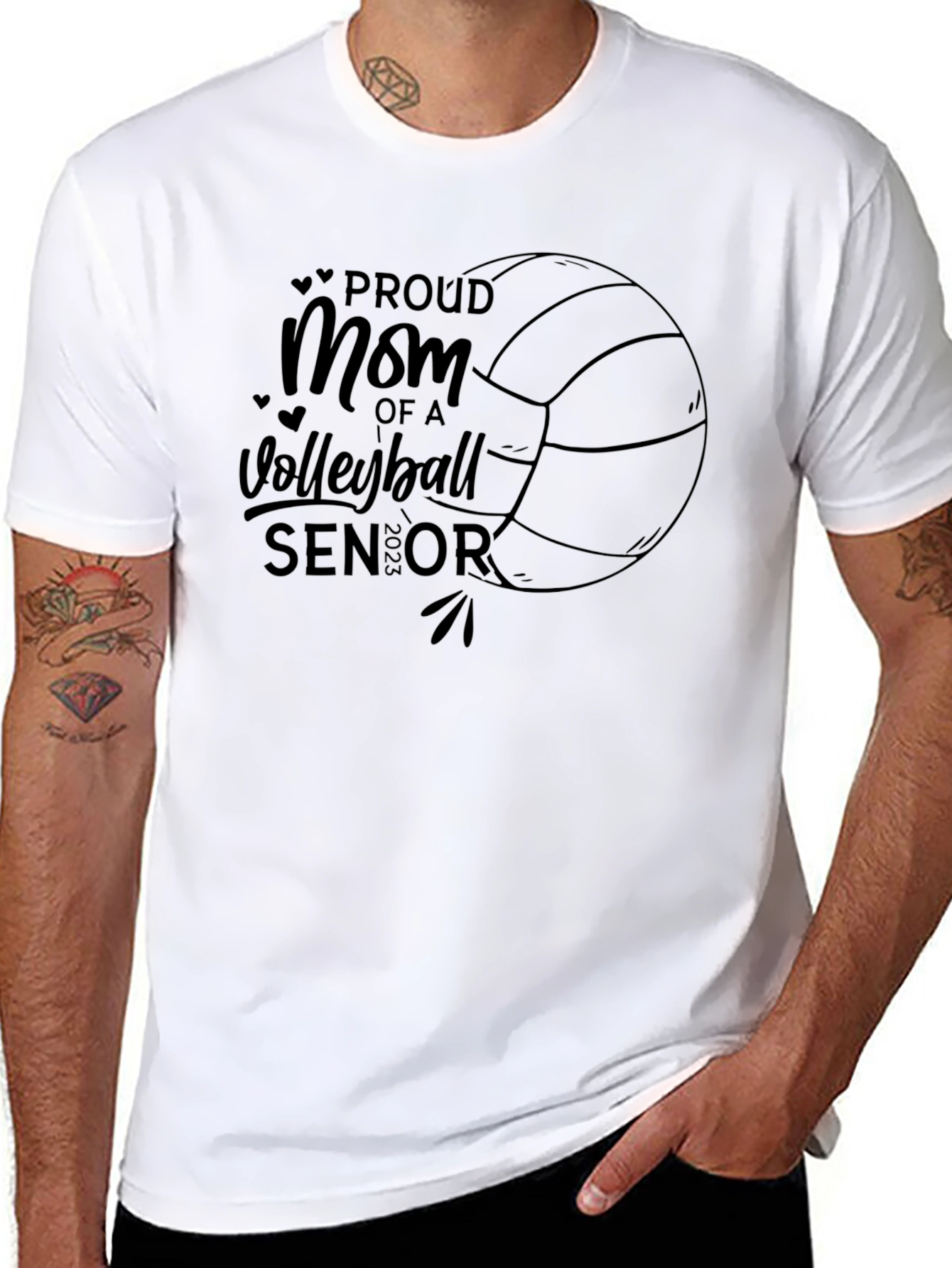 Proud Mom of a Volleyball Senior 2023 T-Shirt