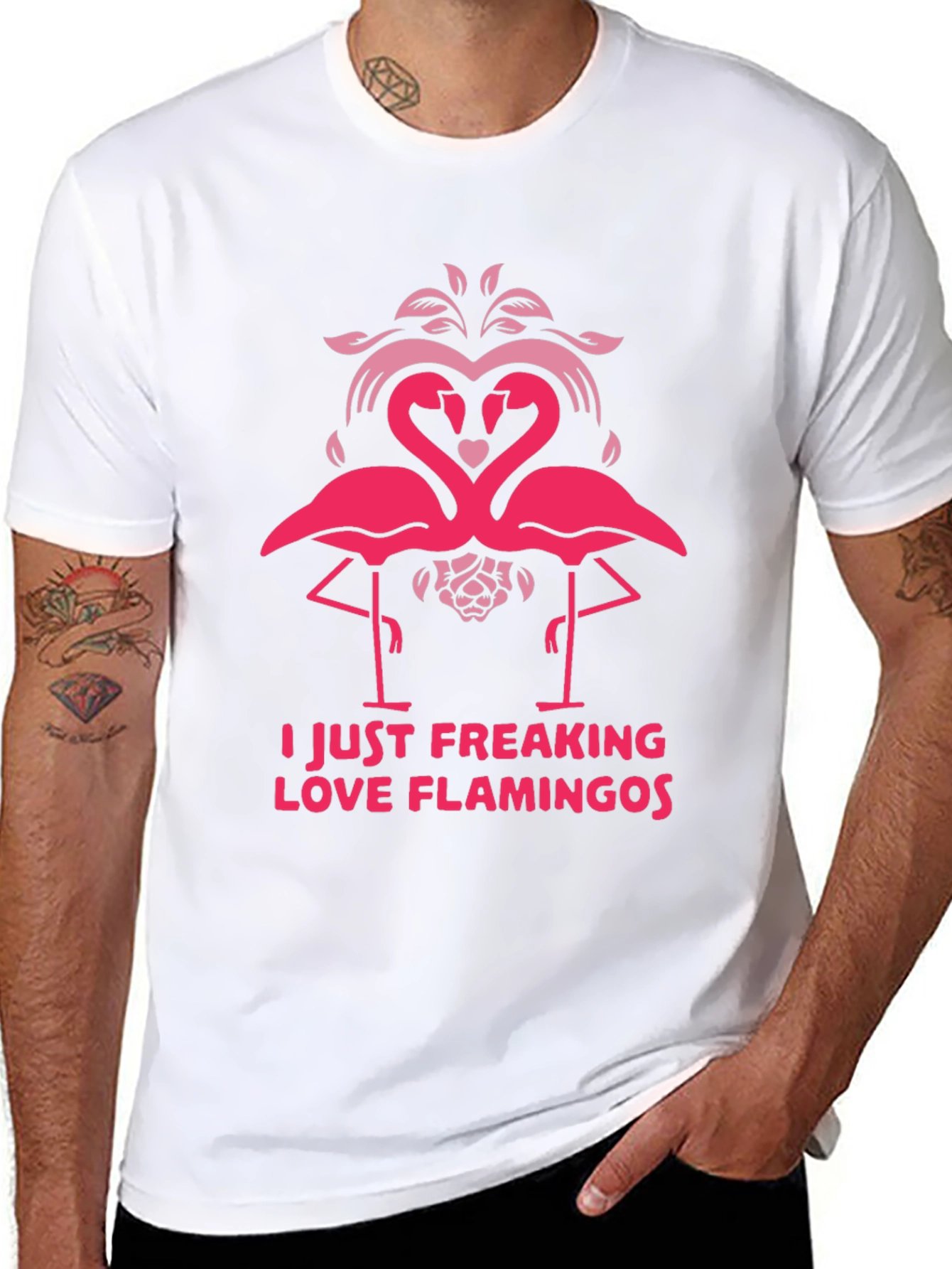 I Love Flamingos Graphic T-Shirt - Fun & Stylish
