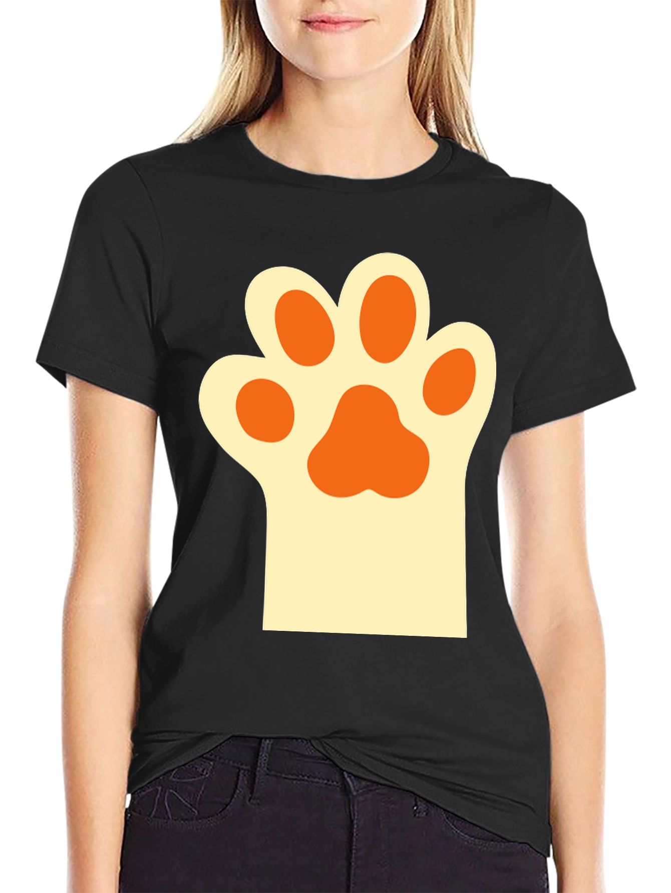 Cute Cat Paw Print T-Shirt