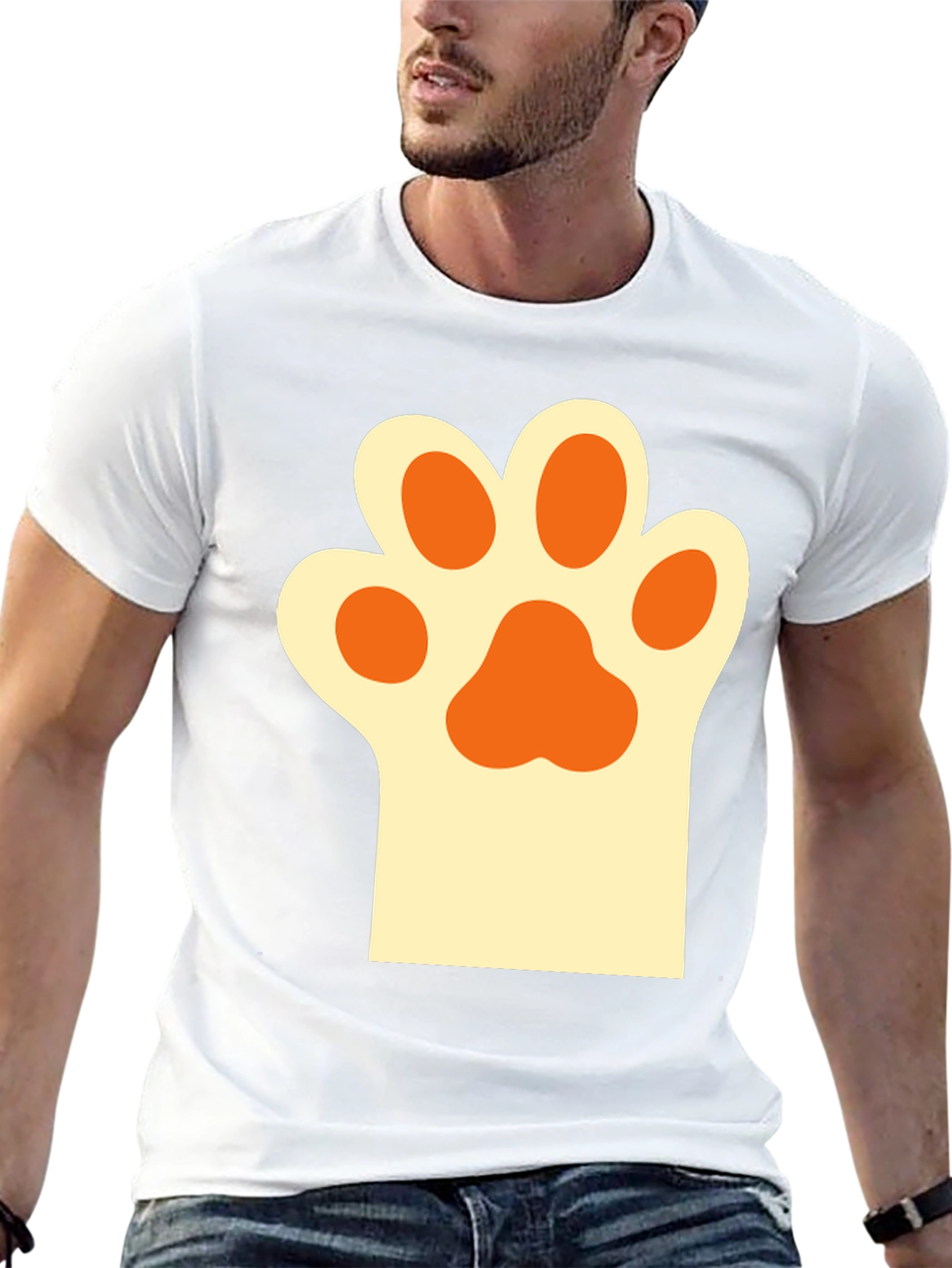 Cute Cat Paw Print T-Shirt