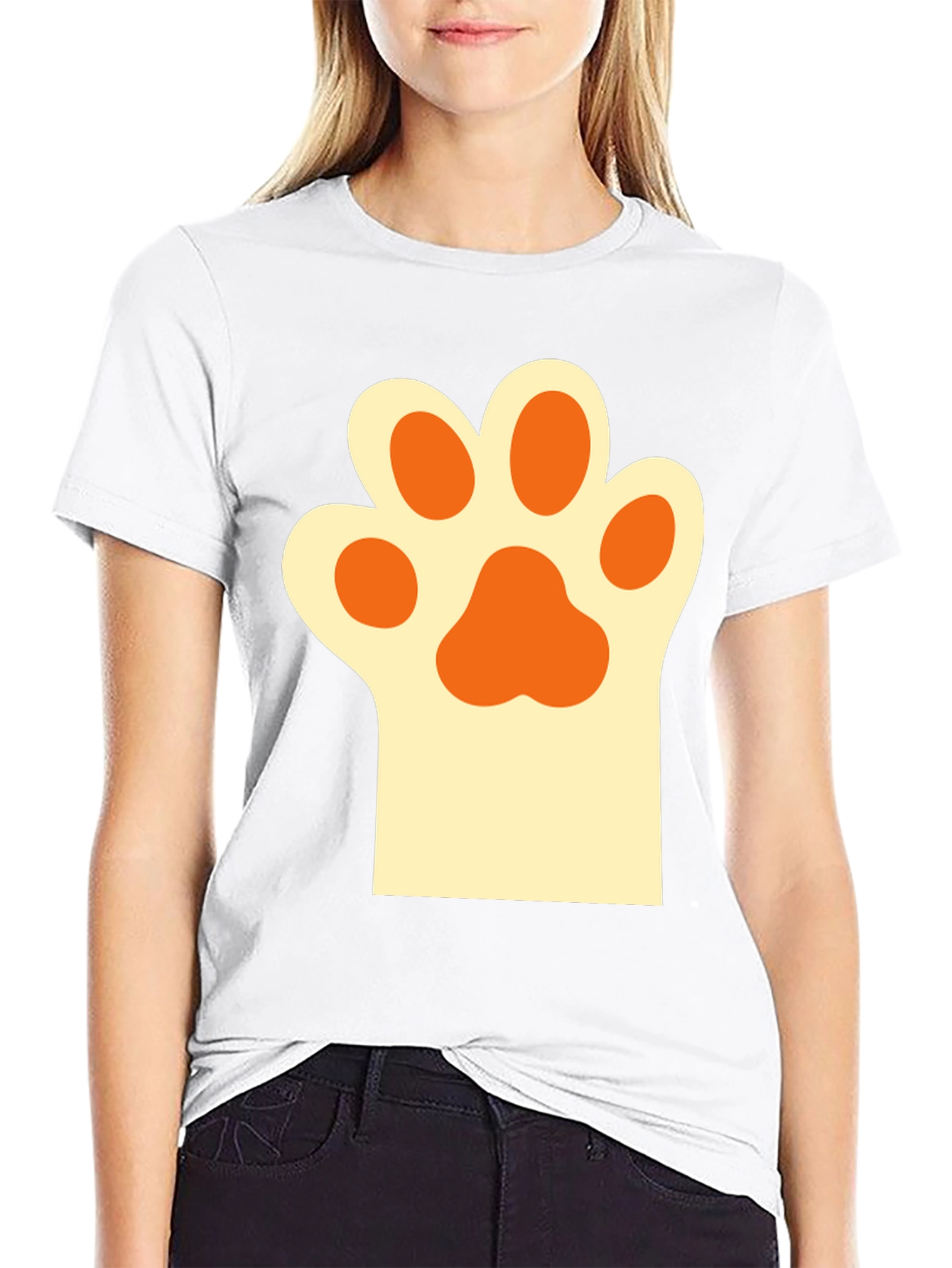 Cute Cat Paw Print T-Shirt