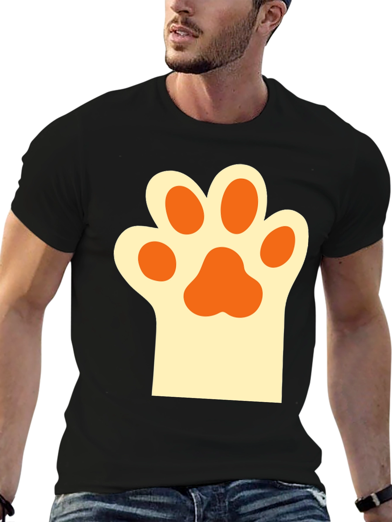 Cute Cat Paw Print T-Shirt