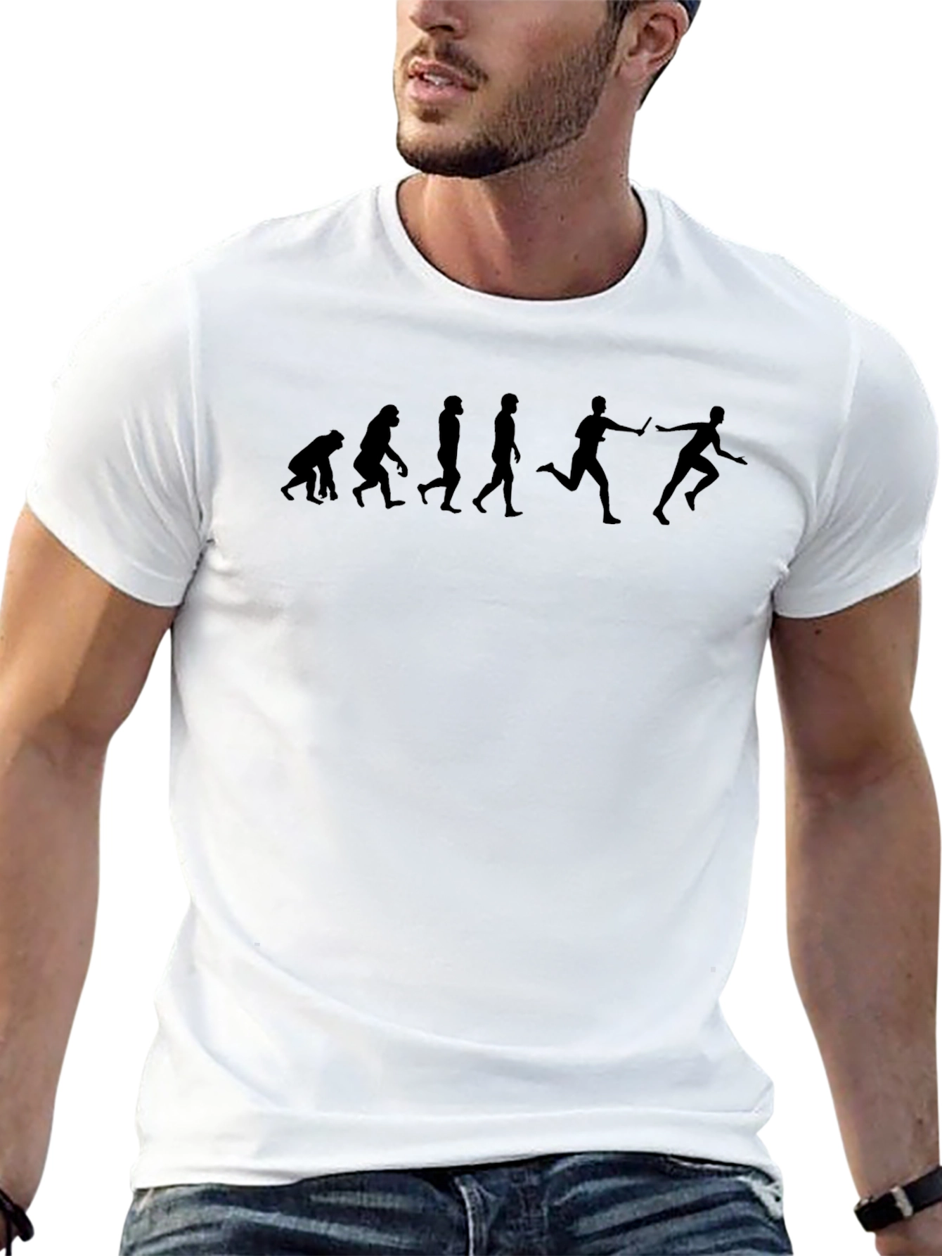 Evolution Runner Graphic Tee - Black