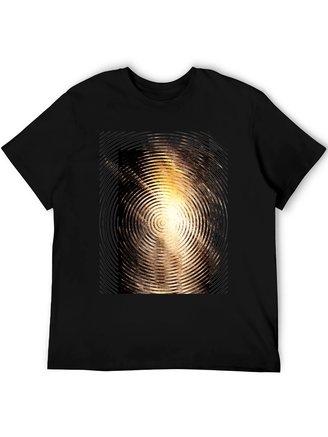 Swirl Graphic Mens Black T-Shirt