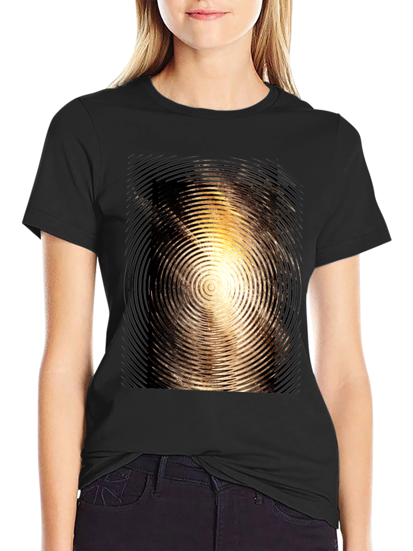 Swirl Graphic Mens Black T-Shirt