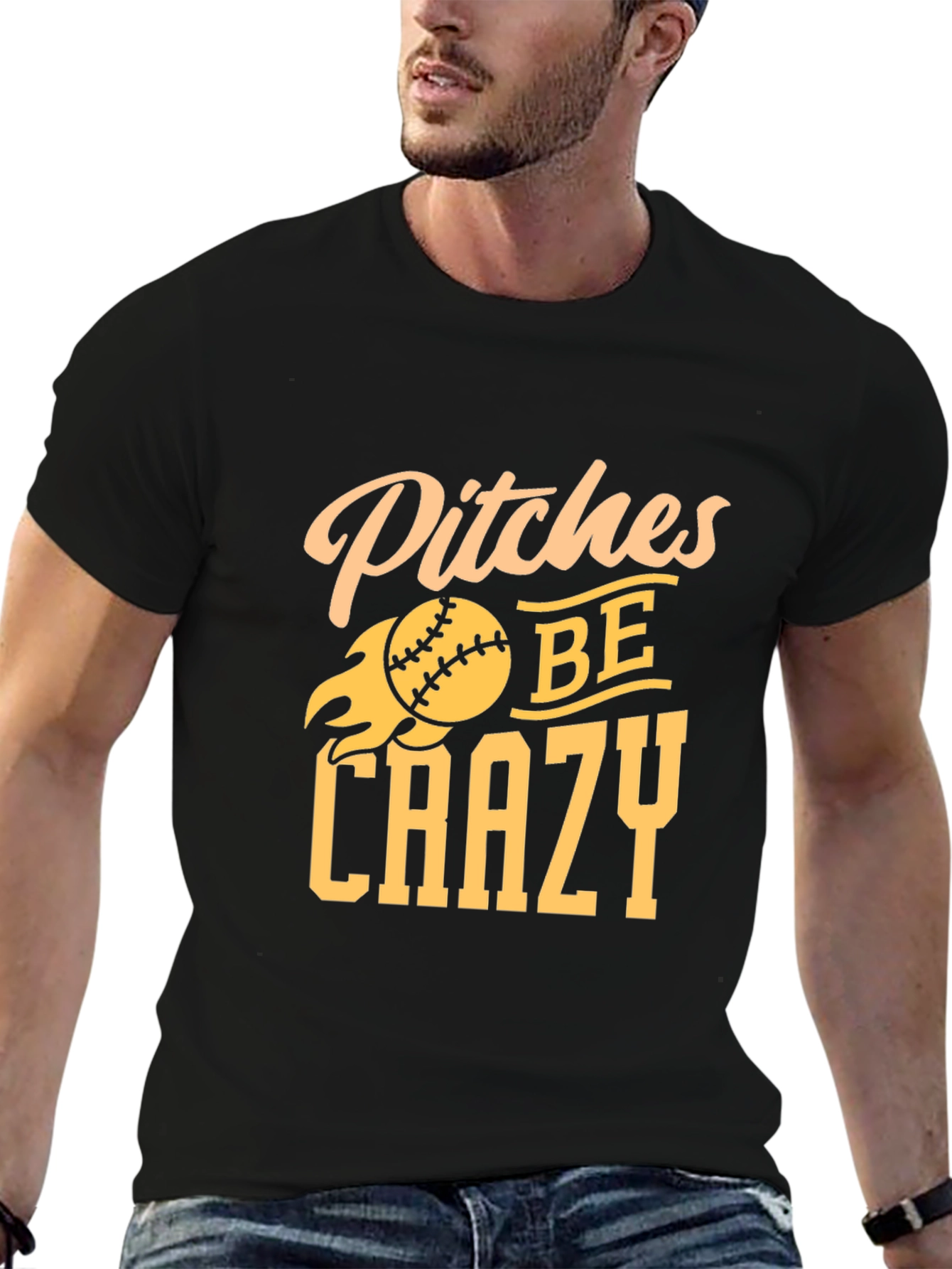 Pitches Be Crazy Baseball T-Shirt
