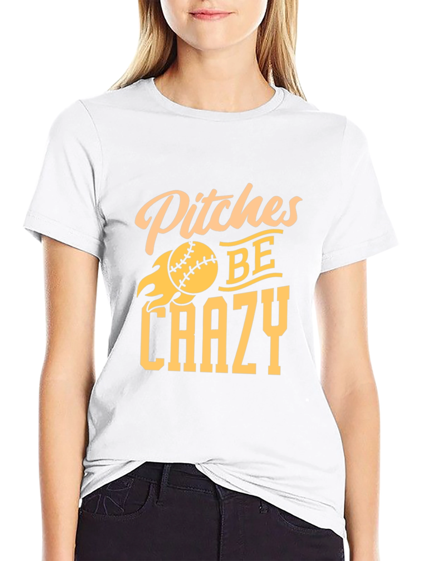 Pitches Be Crazy Baseball T-Shirt