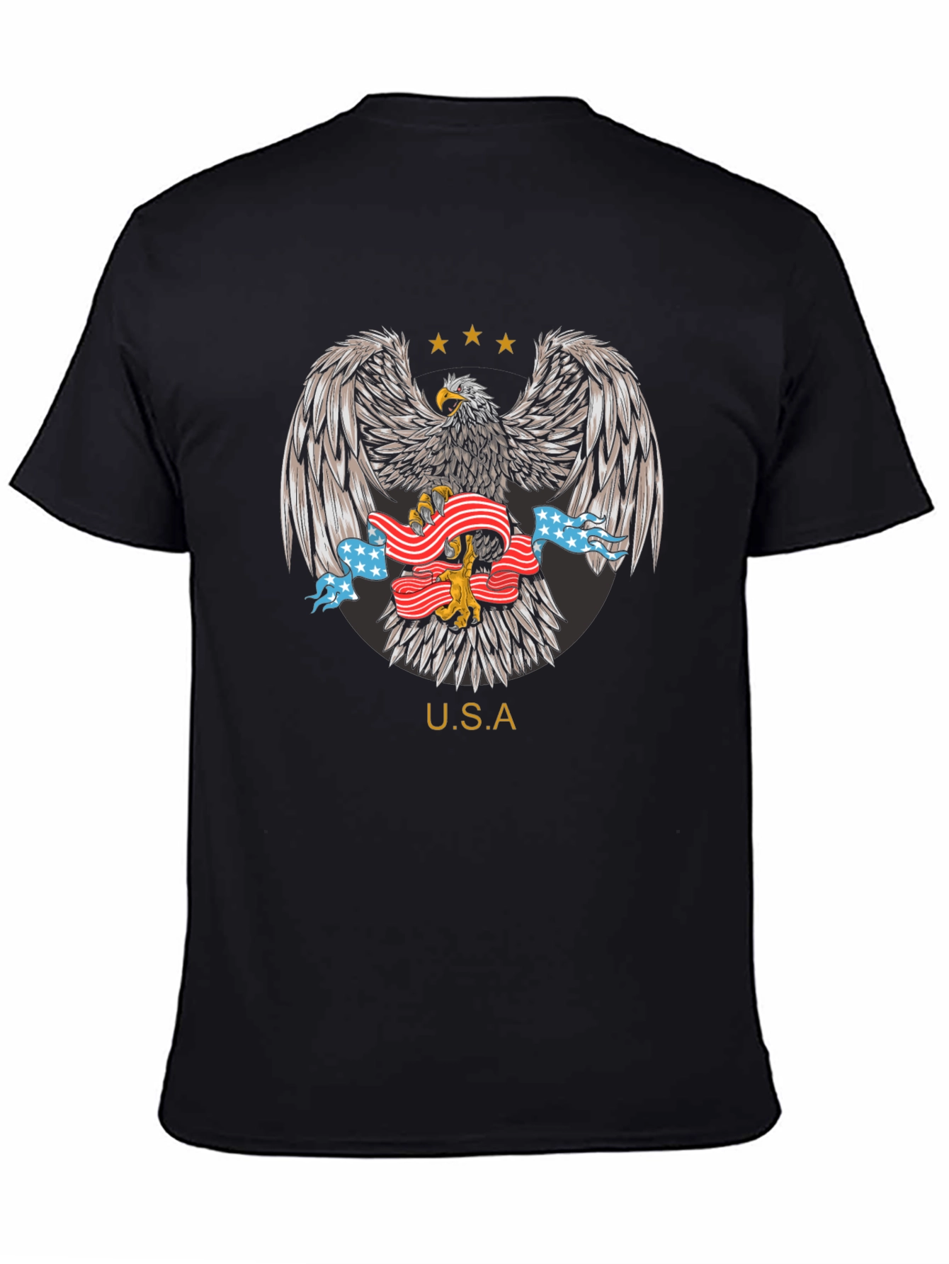 USA Eagle Graphic T-Shirt Patriotic Design