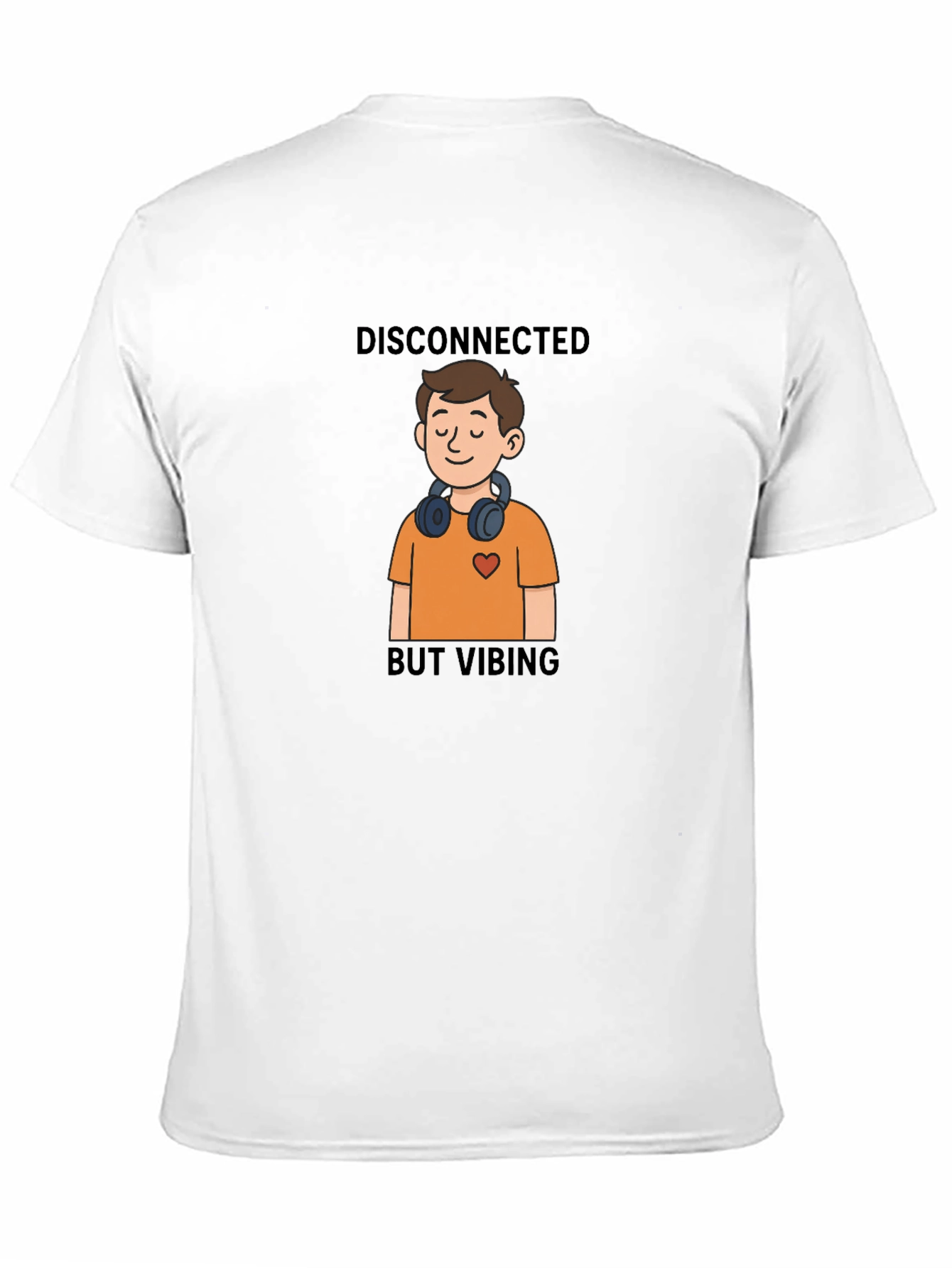 Disconnected But Vibing Black T-Shirt