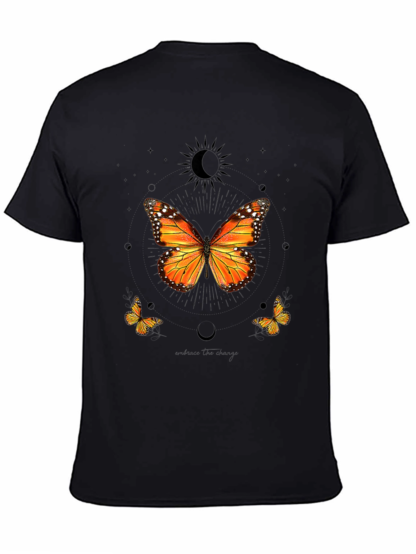 Butterfly Graphic Print Crew Neck T-Shirt