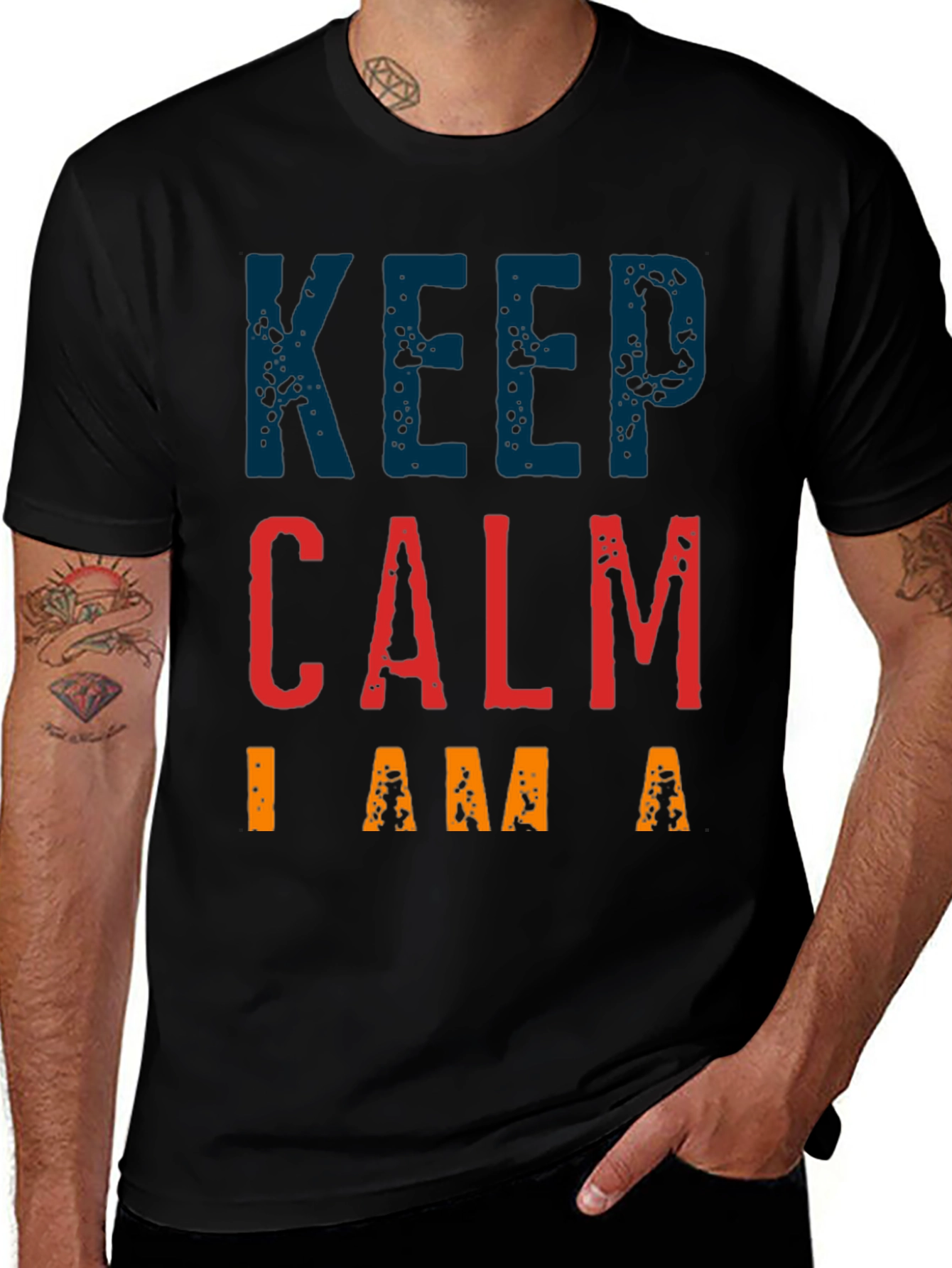 Keep Calm Graphic Tee - Black