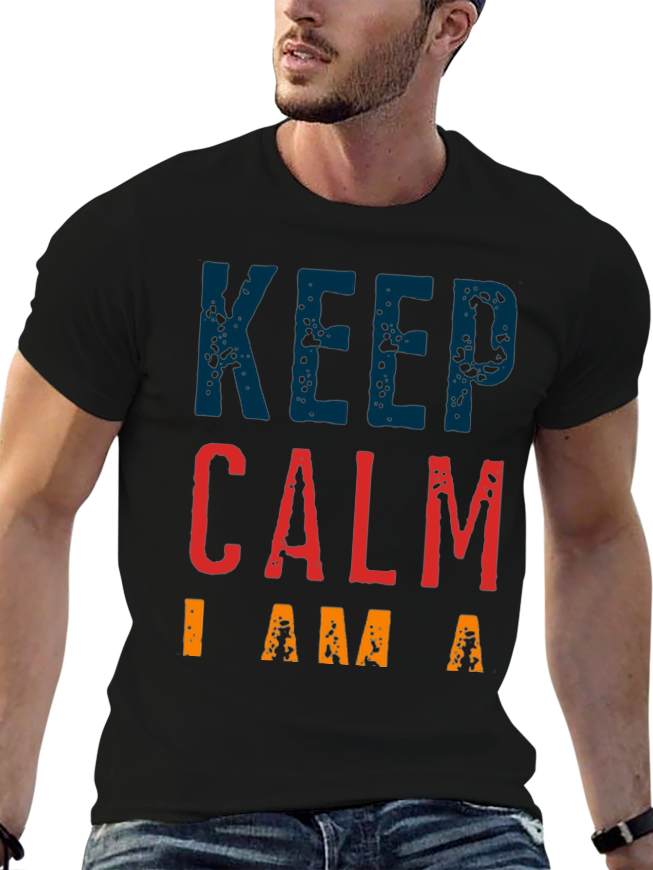 Keep Calm Graphic Tee - Black