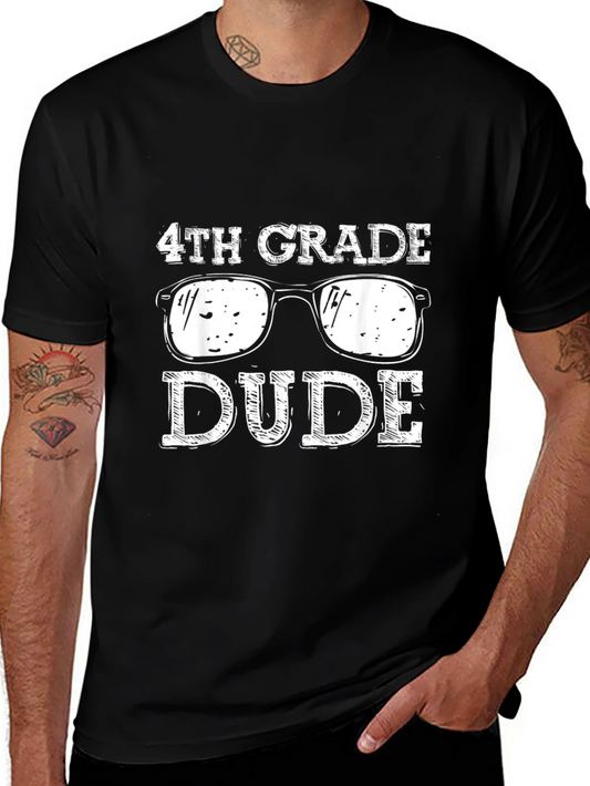 4th Grade Dude T-Shirt Cool Sunglasses Design