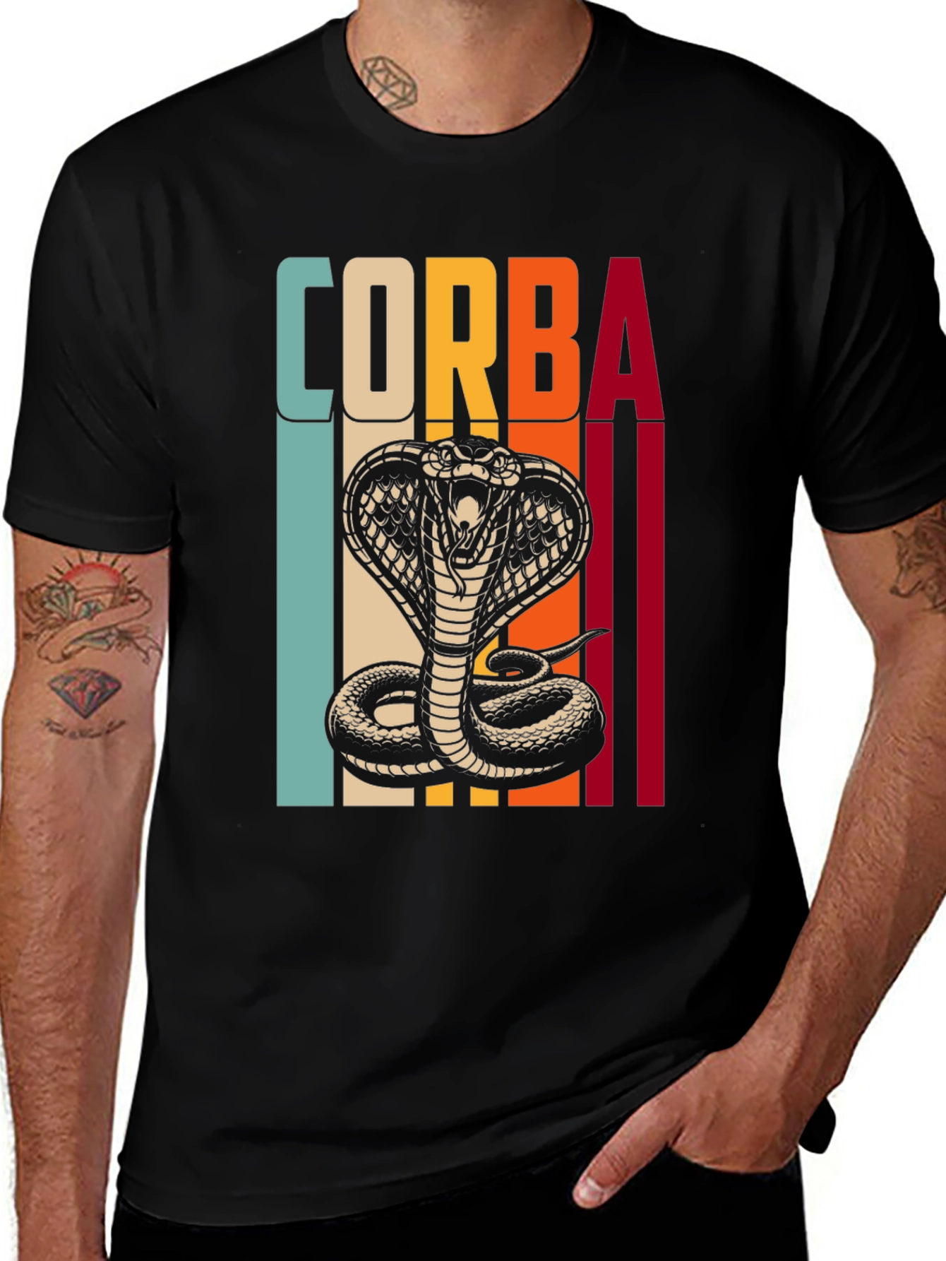 Retro Corba Cobra Graphic T-Shirt