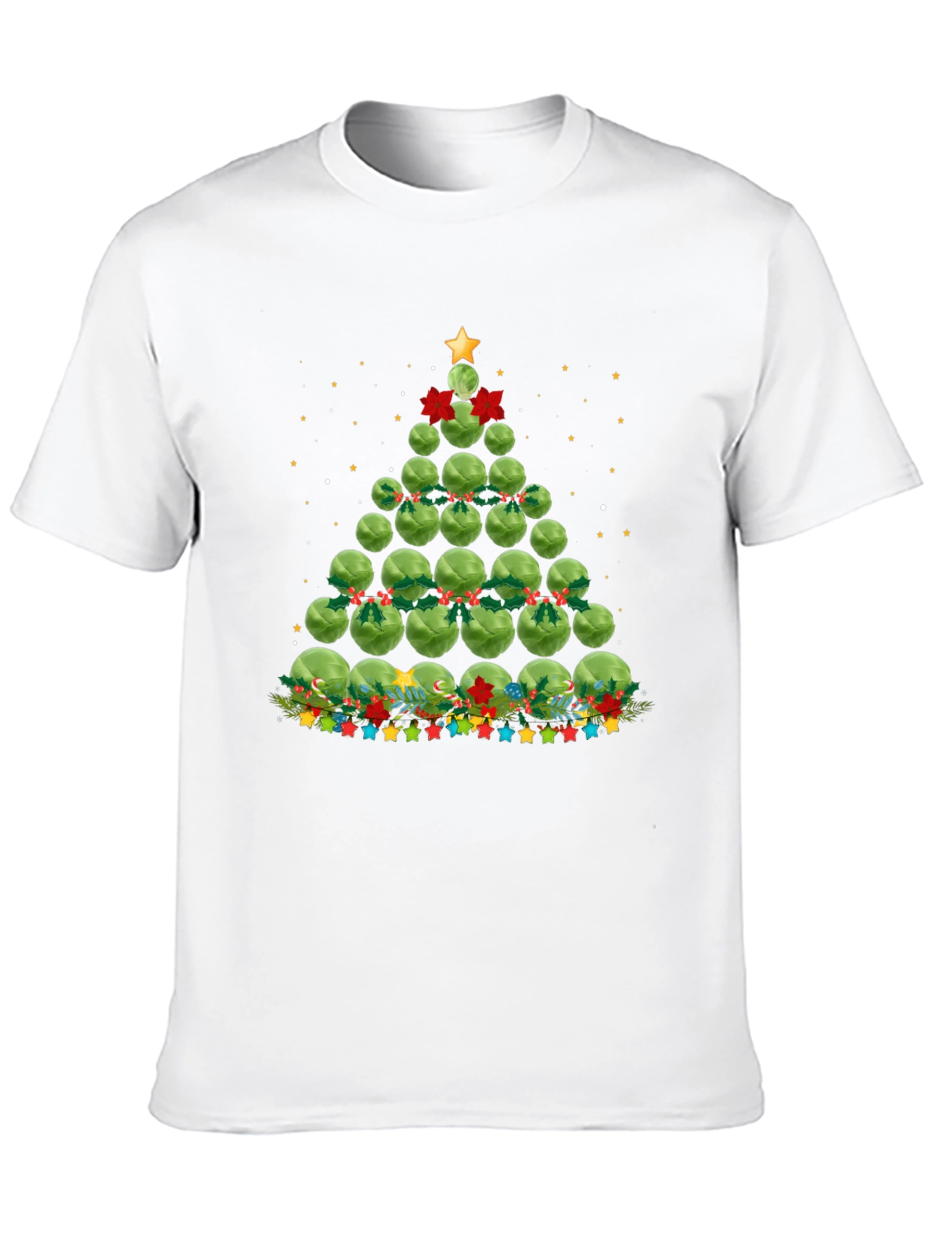 Brussels Sprouts Christmas Tree Holiday T-Shirt