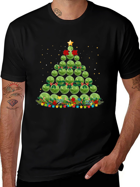 Brussels Sprouts Christmas Tree Holiday T-Shirt