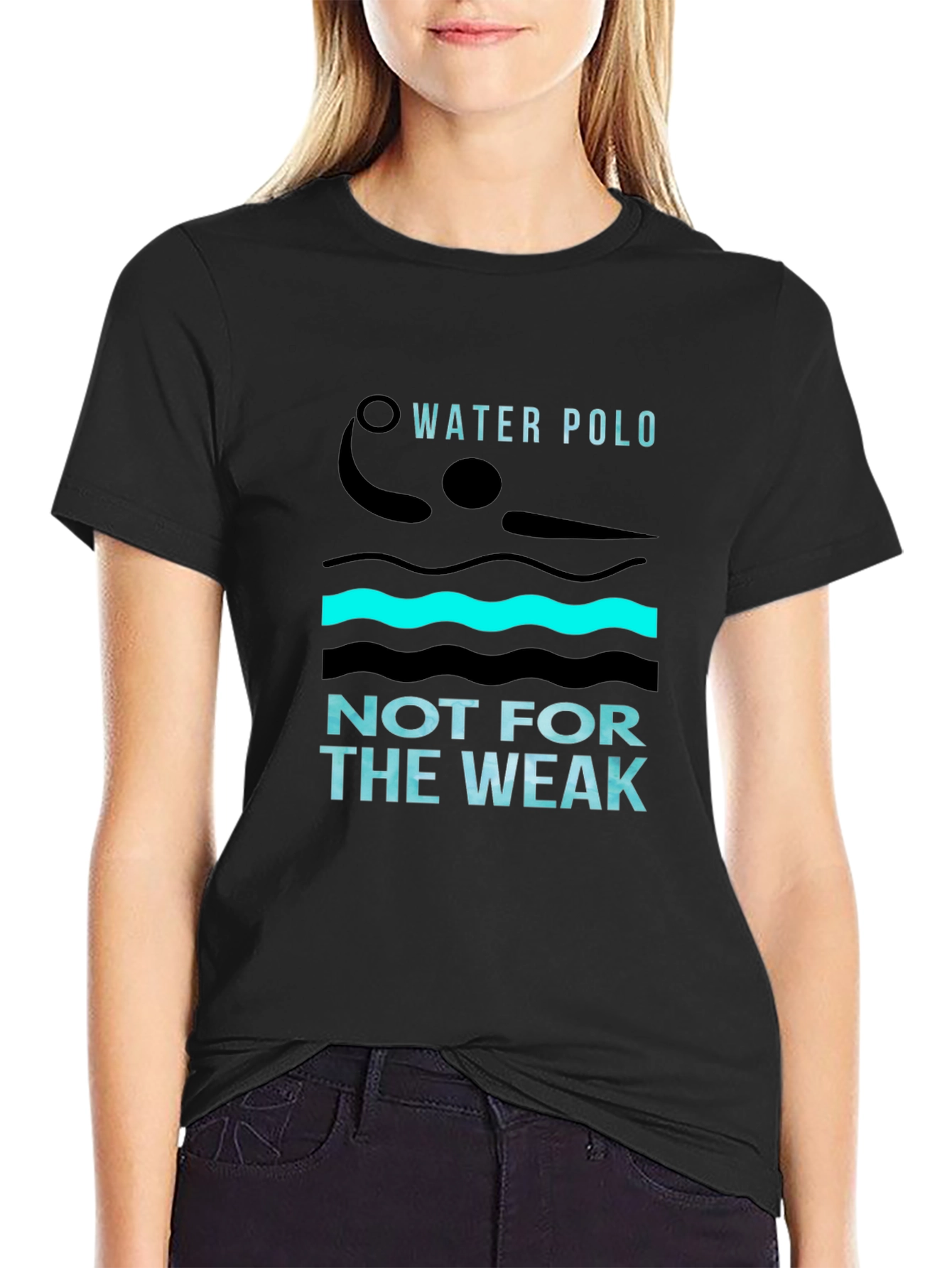 Water Polo Not For The Weak Black T-Shirt