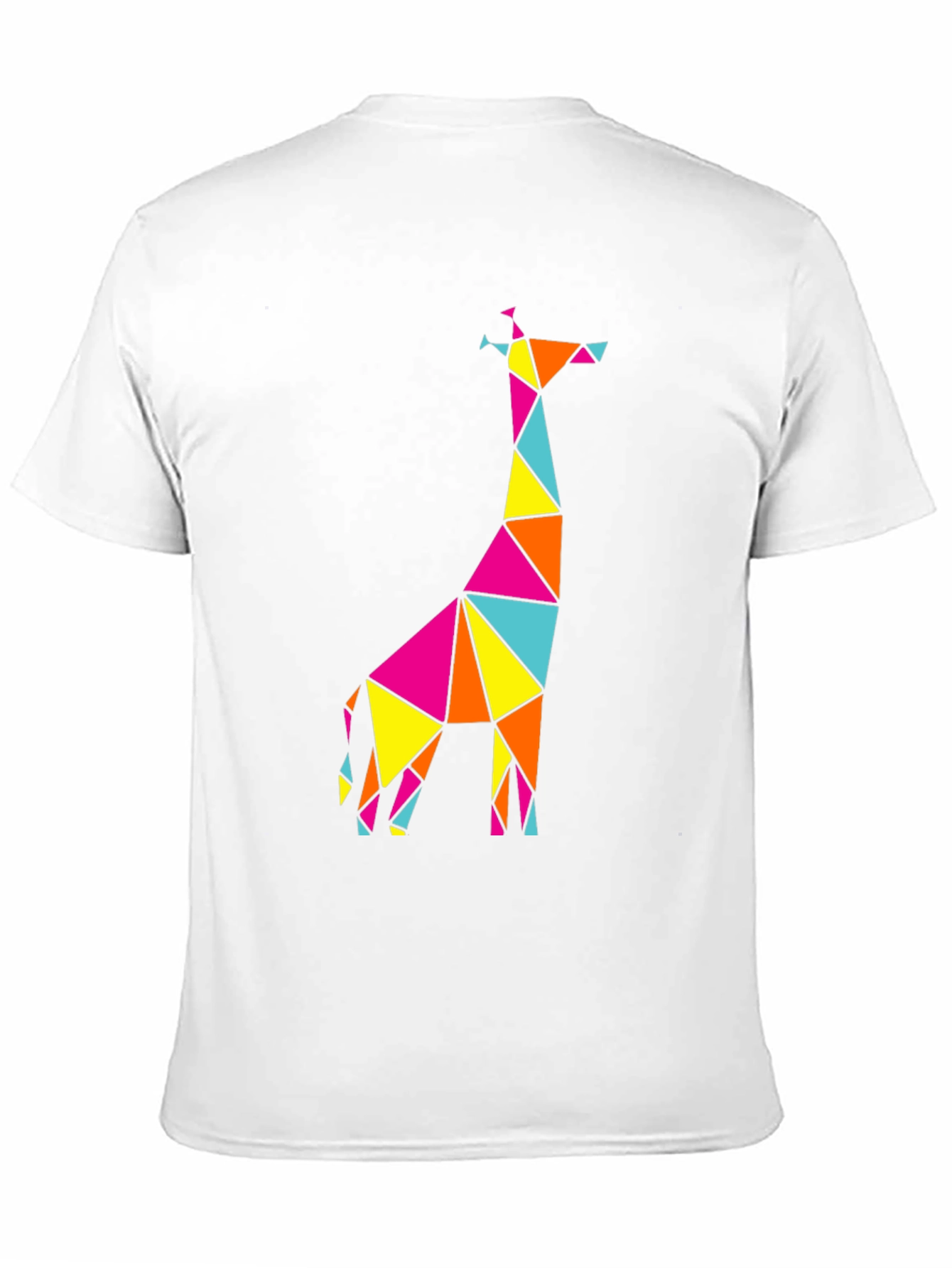 Geometric Giraffe Graphic Tee - Mens Black T-Shirt