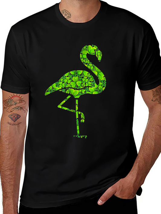 St. Patricks Day Flamingo Shamrock T-Shirt