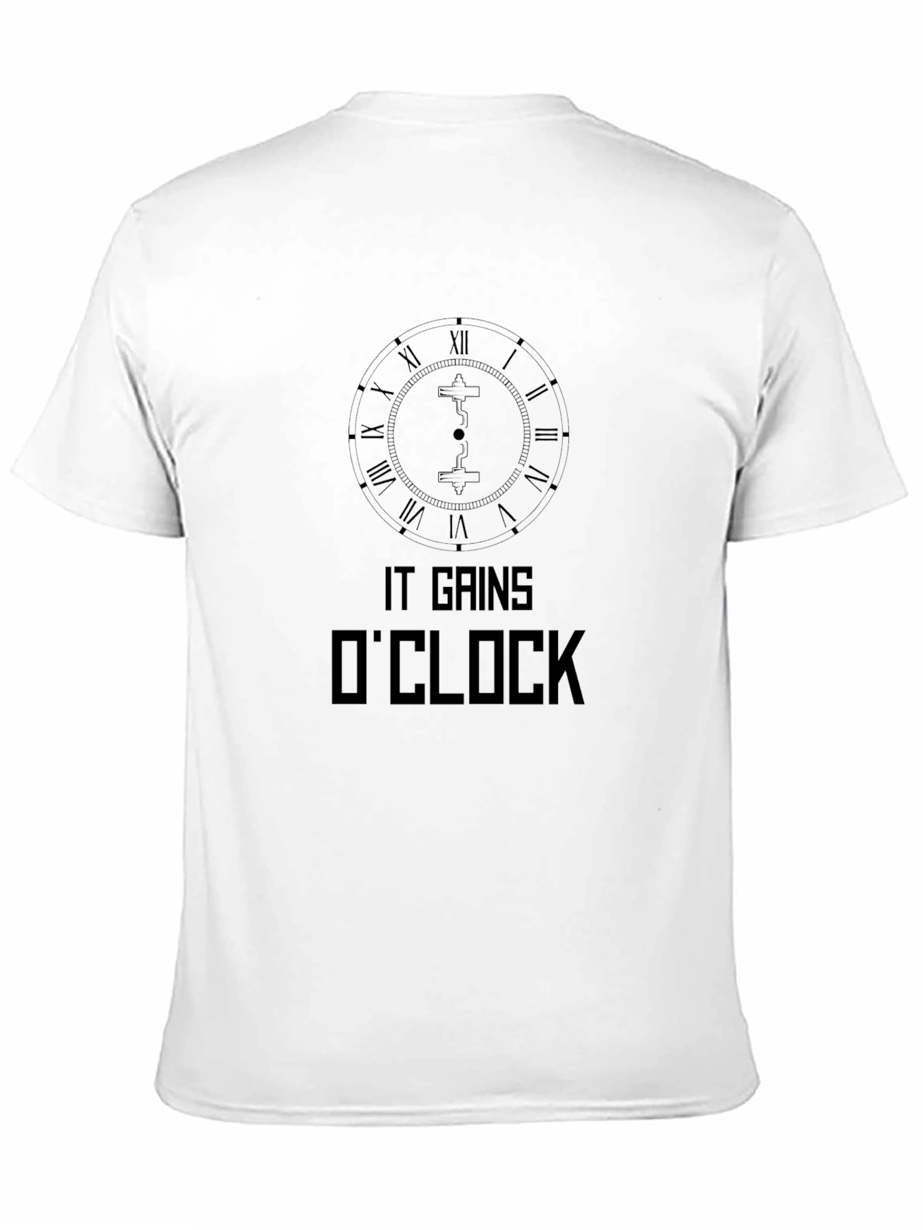 It Gains OClock Black Graphic Tee