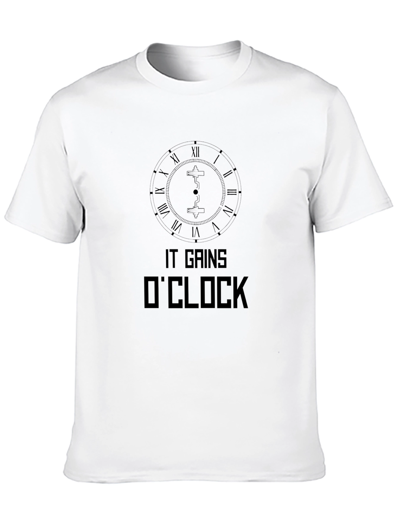 It Gains OClock Black Graphic Tee