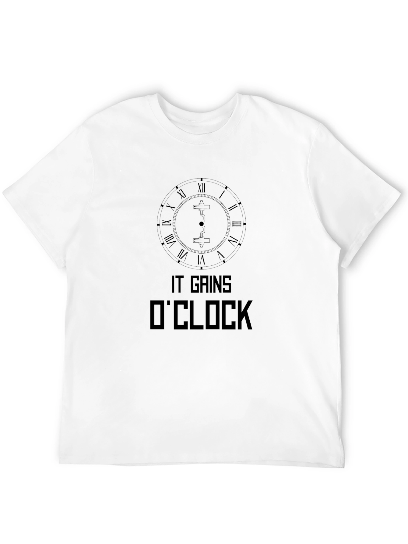 It Gains OClock Black Graphic Tee
