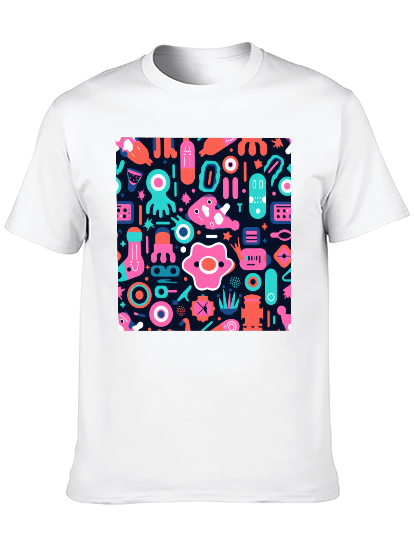 Funky Graphic Print Black T-Shirt