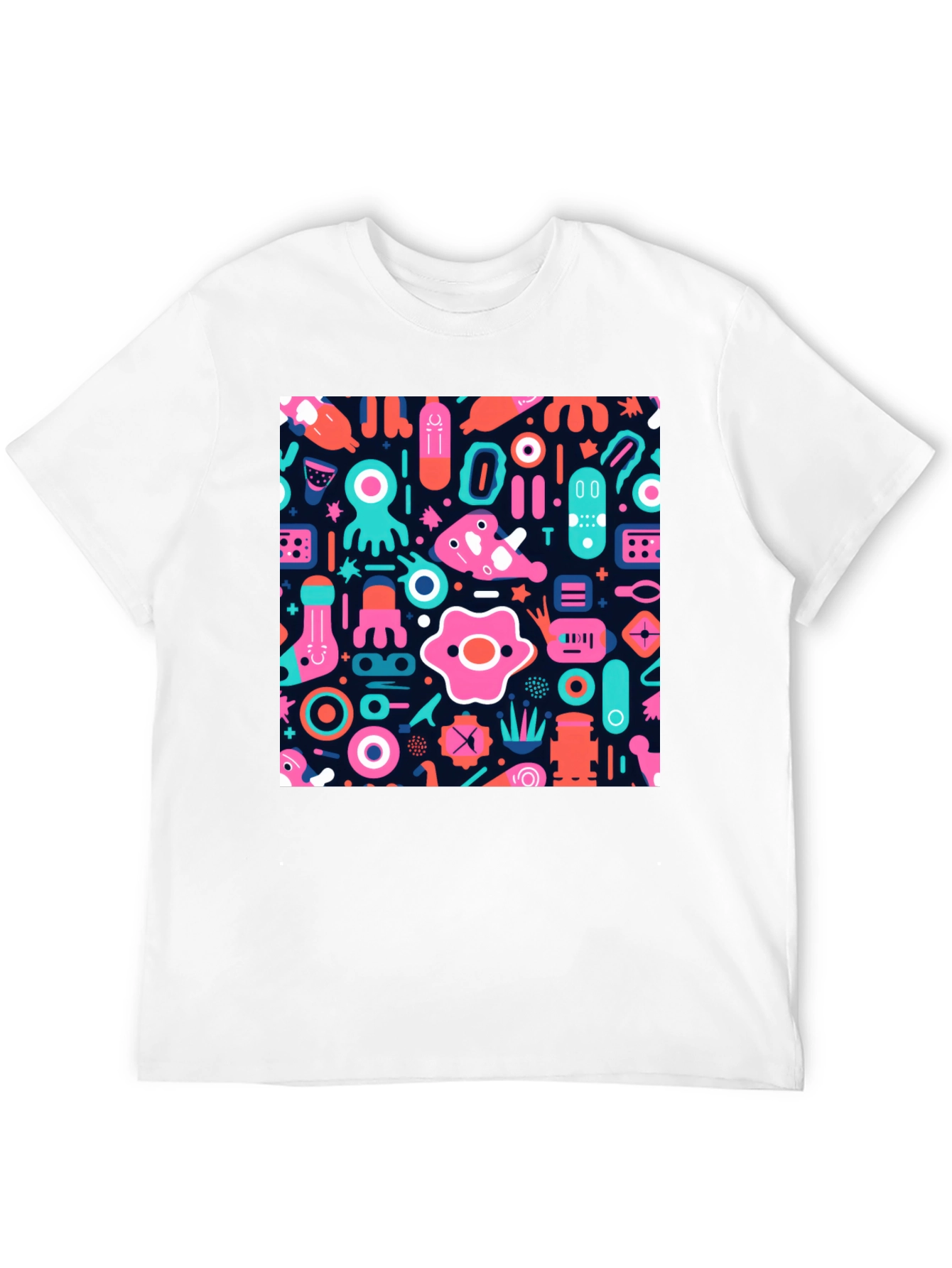 Funky Graphic Print Black T-Shirt