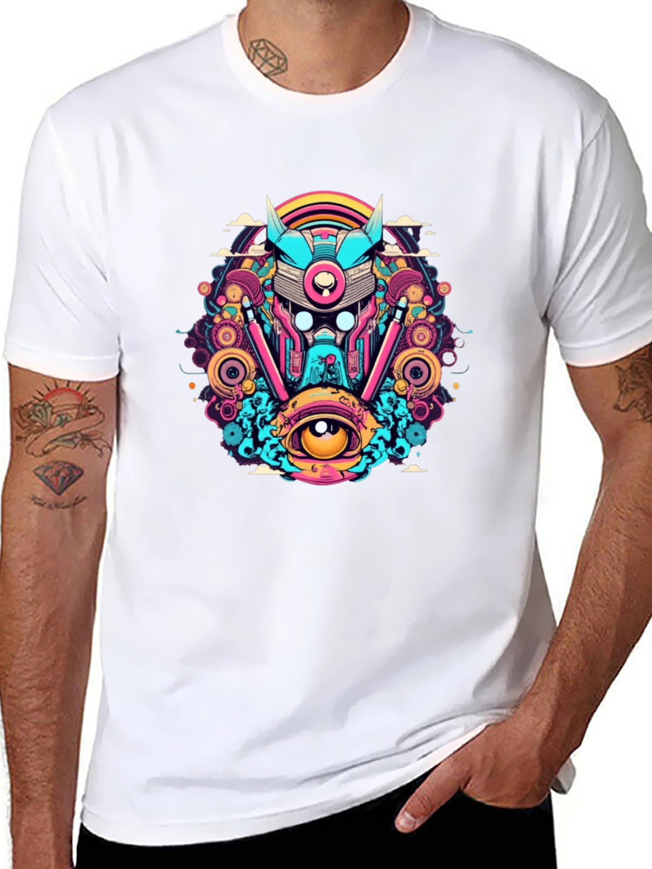 Cyberpunk Graphic T-Shirt - Vivid Design