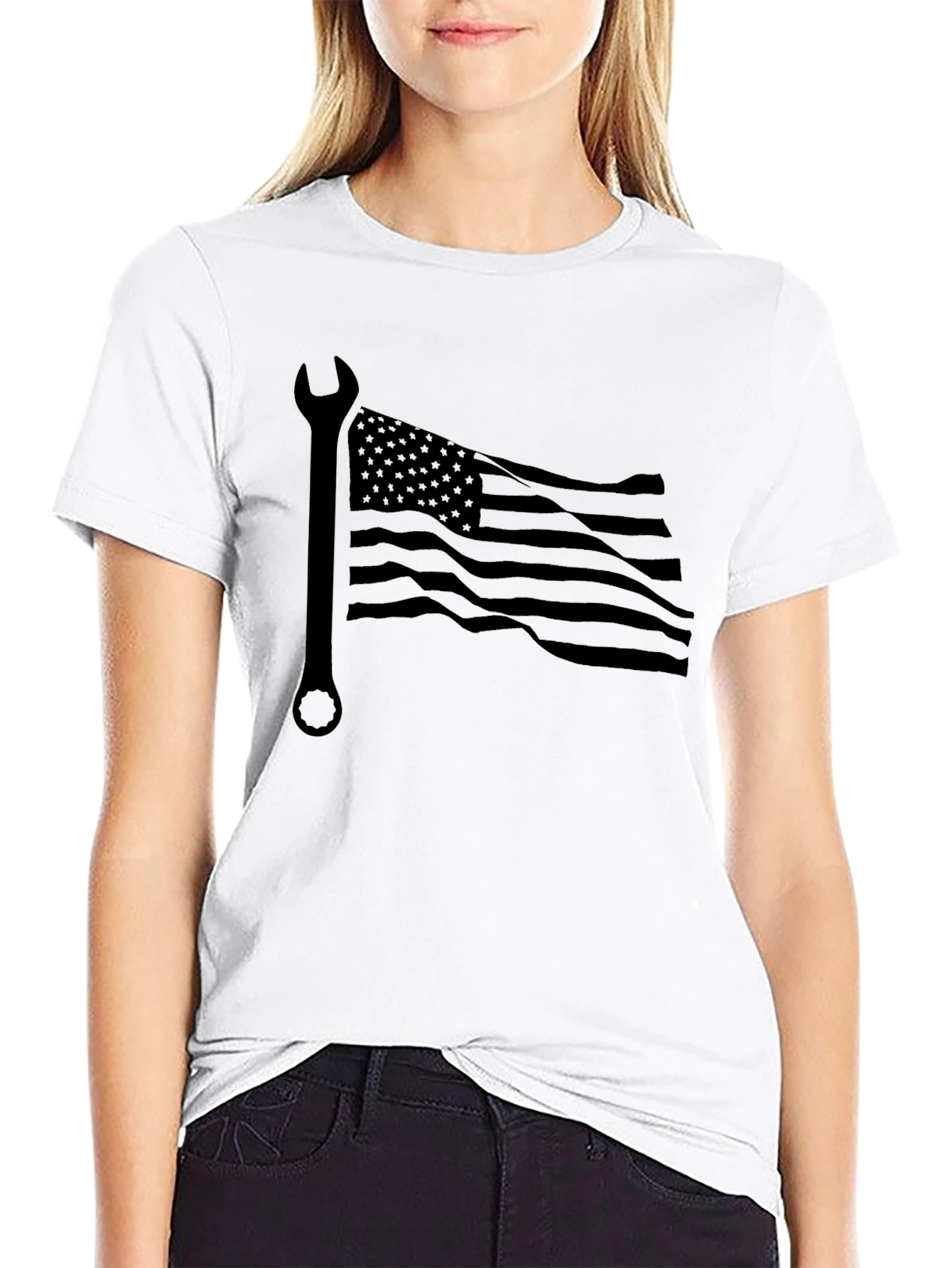 American Mechanic T-Shirt | USA Flag Wrench Tee