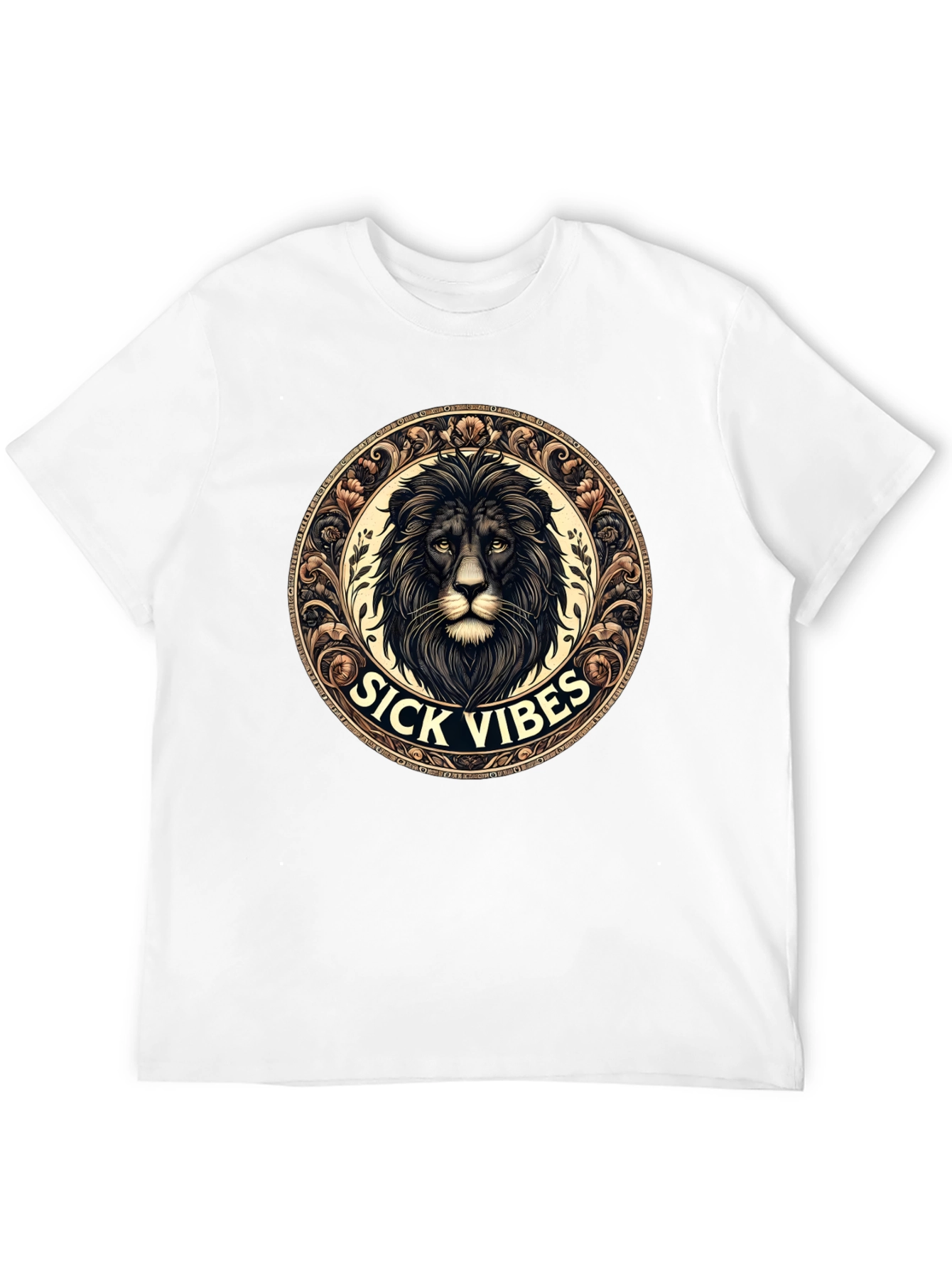 Sick Vibes Lion Graphic Tee - Black