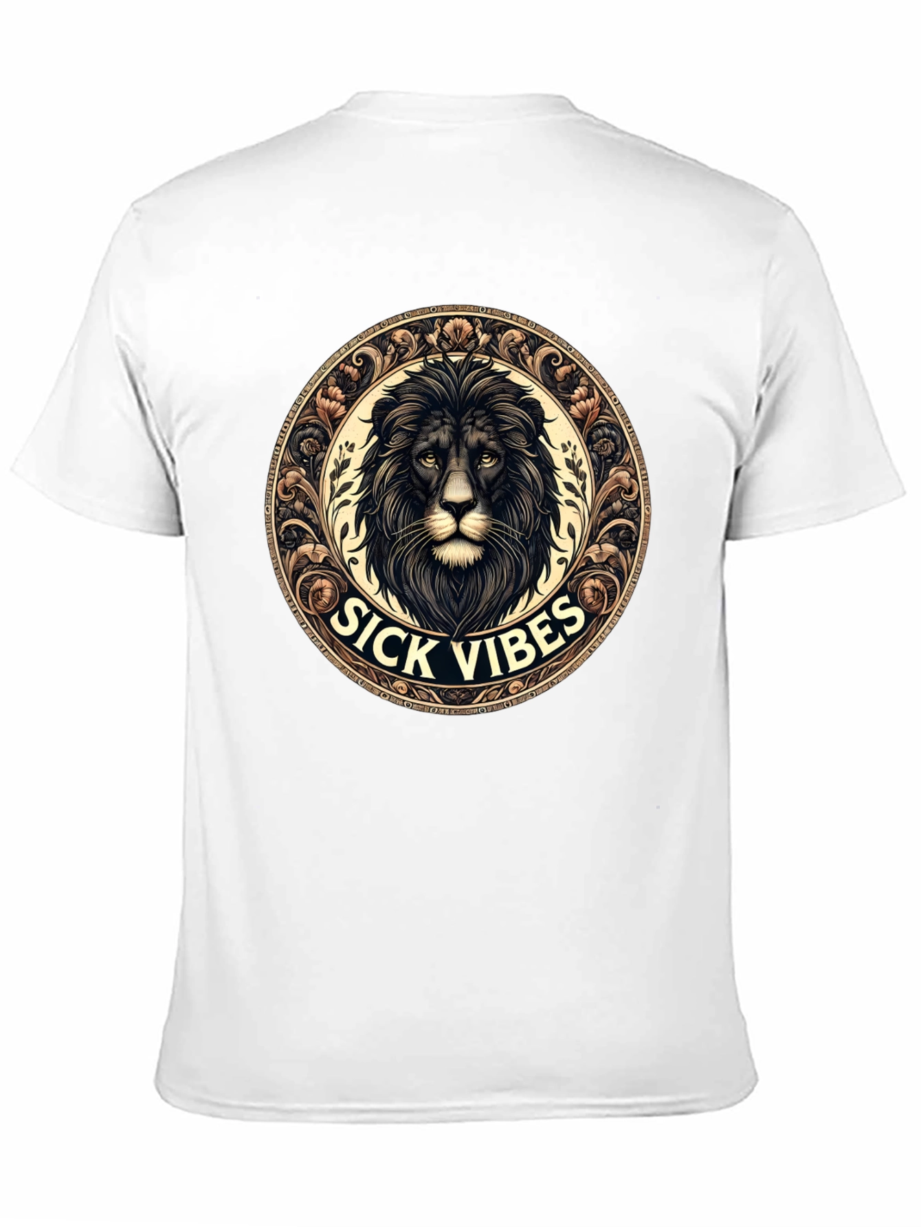 Sick Vibes Lion Graphic Tee - Black