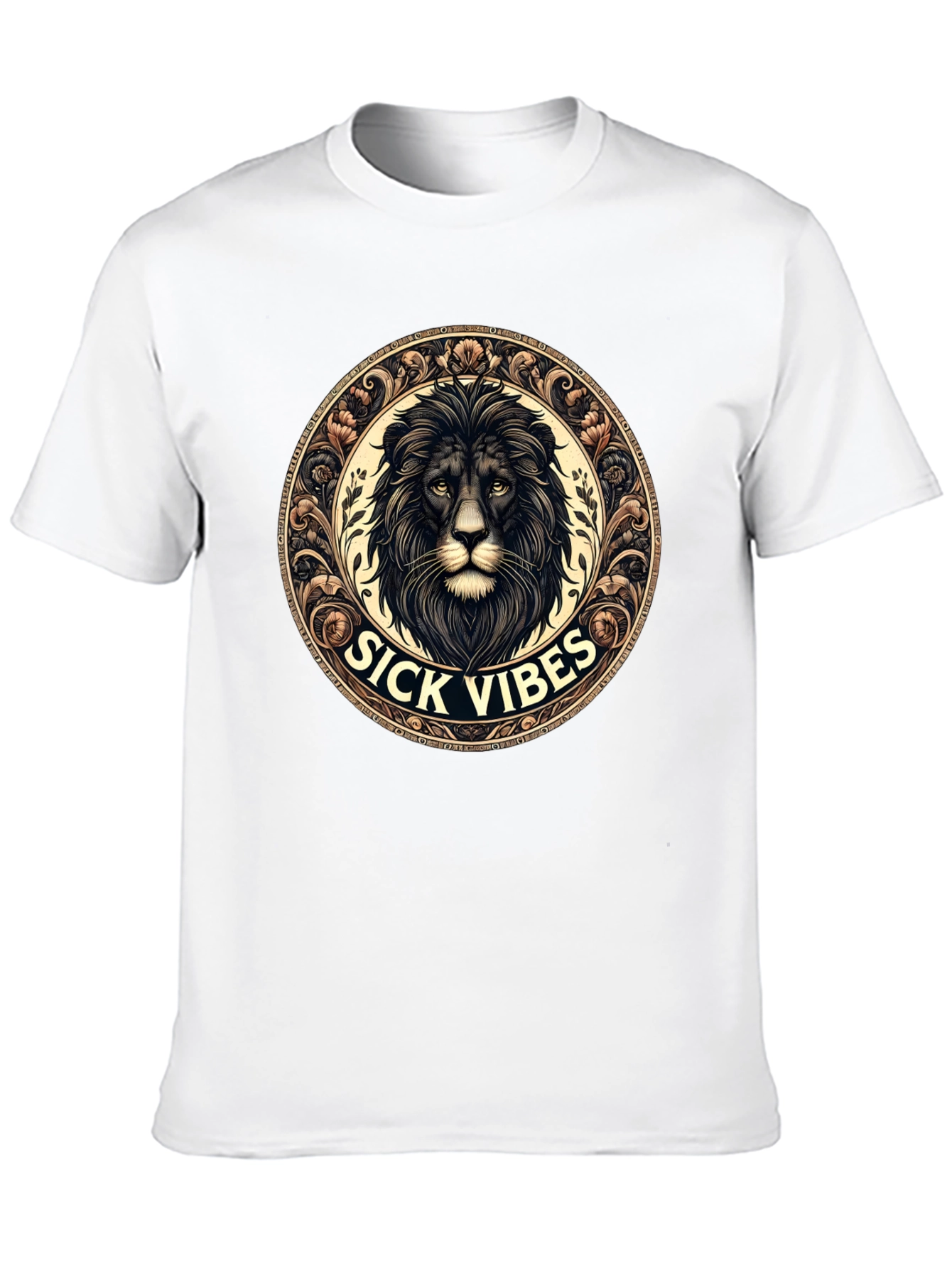 Sick Vibes Lion Graphic Tee - Black