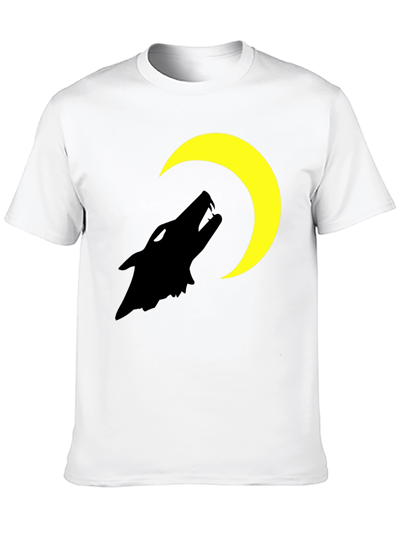 Wolf Moon Graphic T-Shirt - Black Cotton Tee