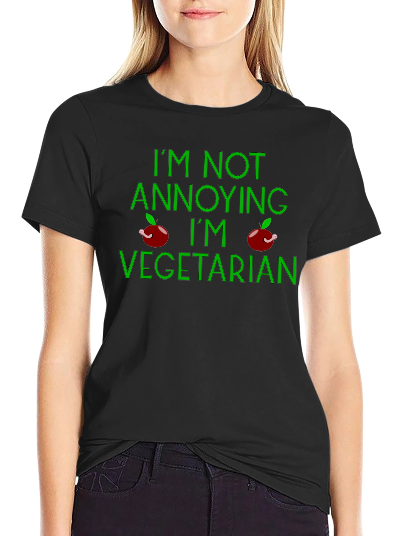 Vegetarian T-Shirt - Im Not Annoying Funny Tee