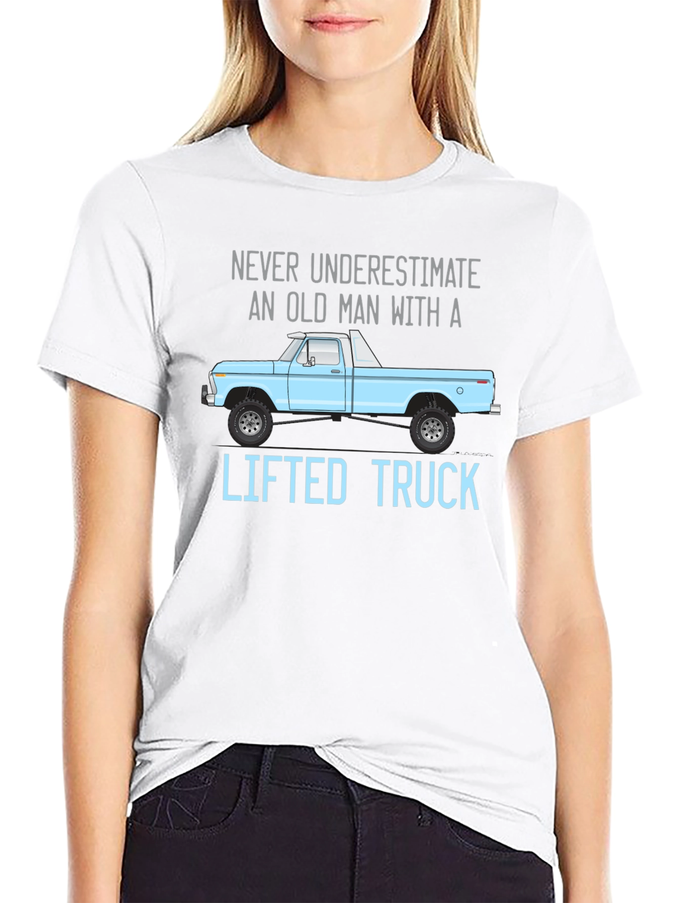 Old Man Lifted Truck Graphic Tee