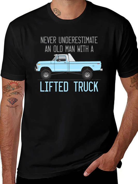 Old Man Lifted Truck Graphic Tee