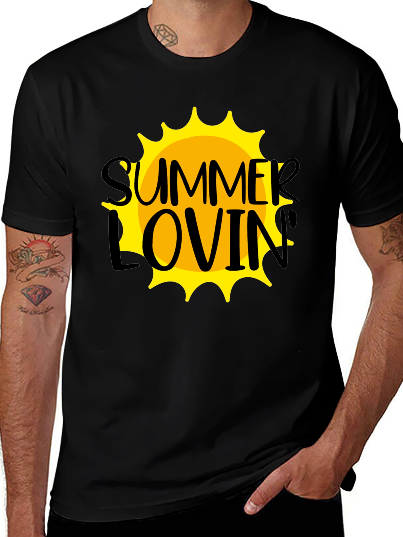 Summer Lovin Graphic T-Shirt - Black