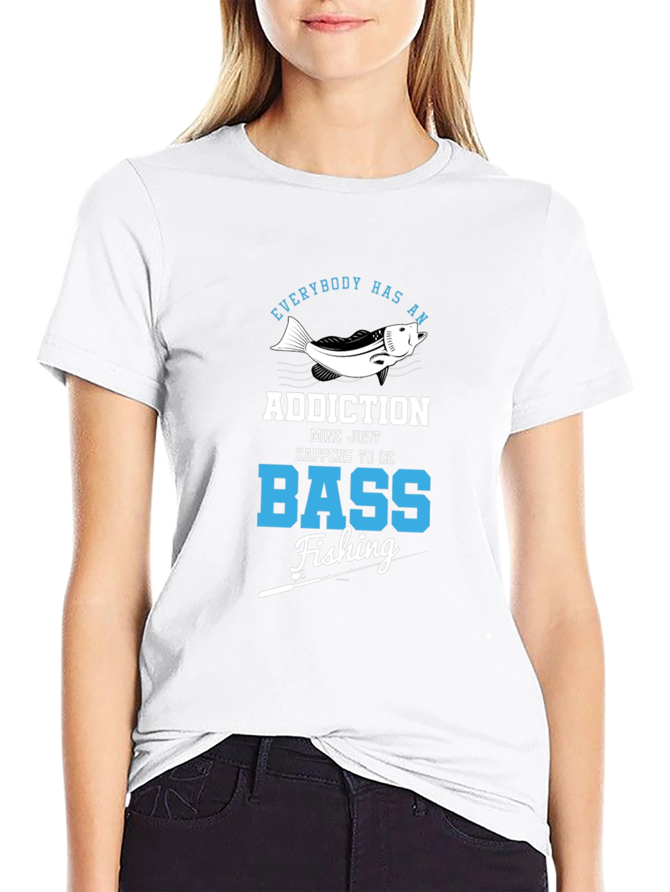 Bass Fishing Addiction T-Shirt - Mens Funny Tee