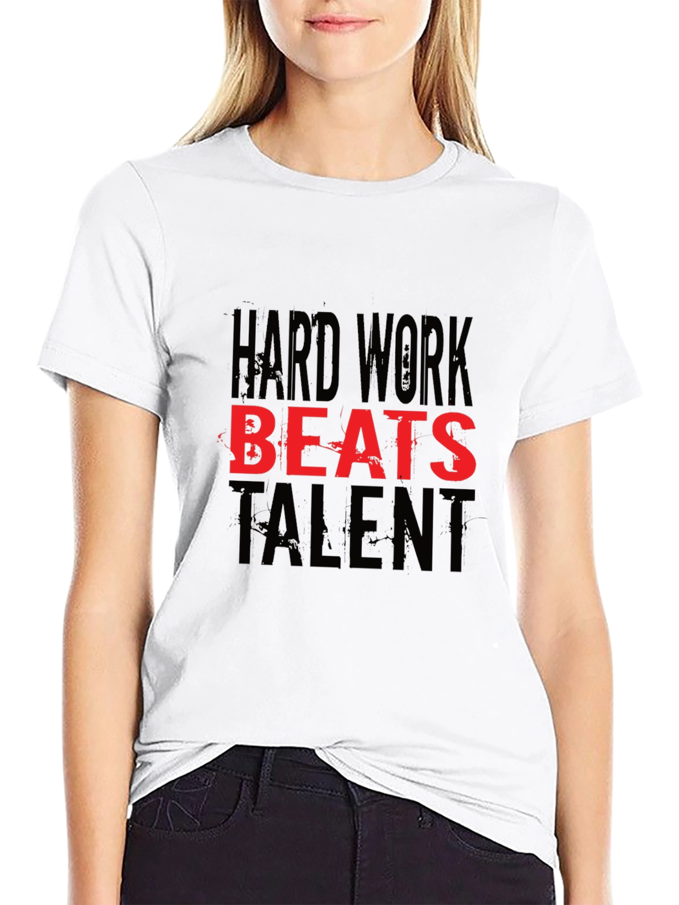 Hard Work Beats Talent Black T-Shirt