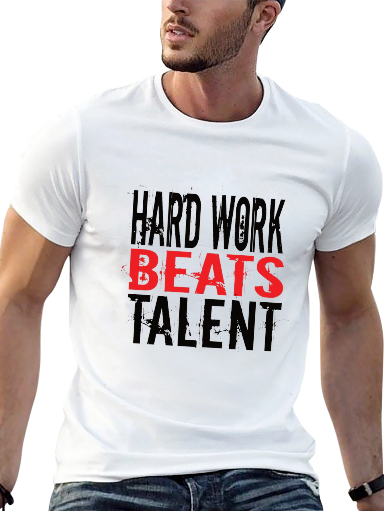 Hard Work Beats Talent Black T-Shirt
