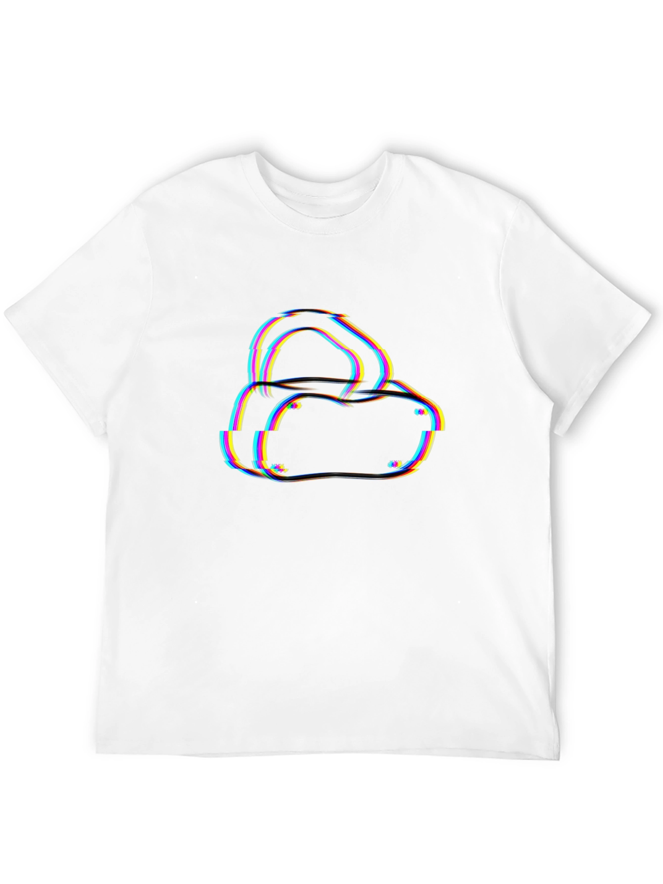 VR Headset Glitch Black T-Shirt - Gamer Style