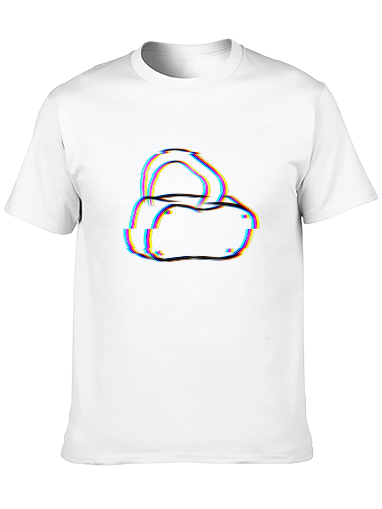 VR Headset Glitch Black T-Shirt - Gamer Style