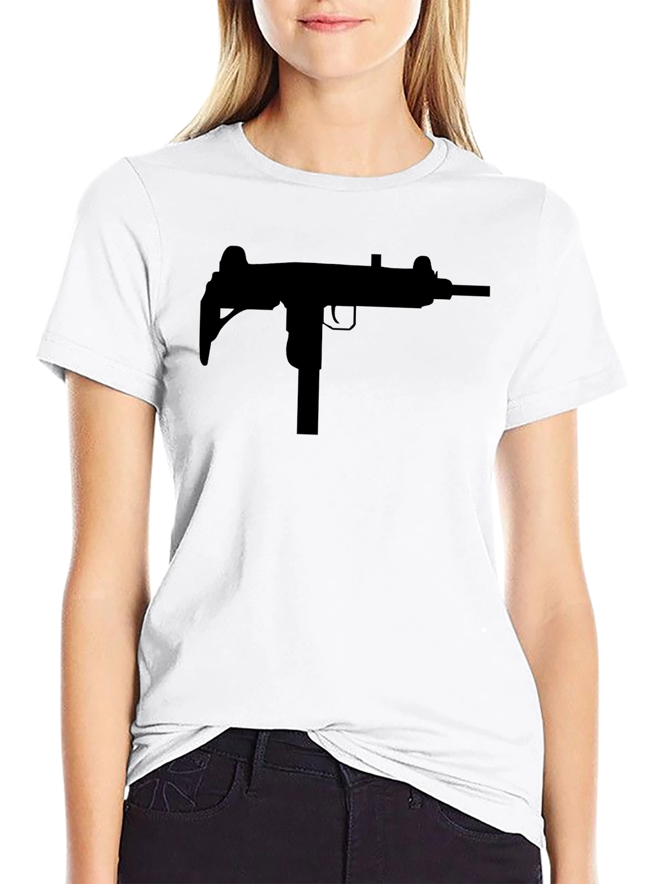 Black Uzi Silhouette Tee